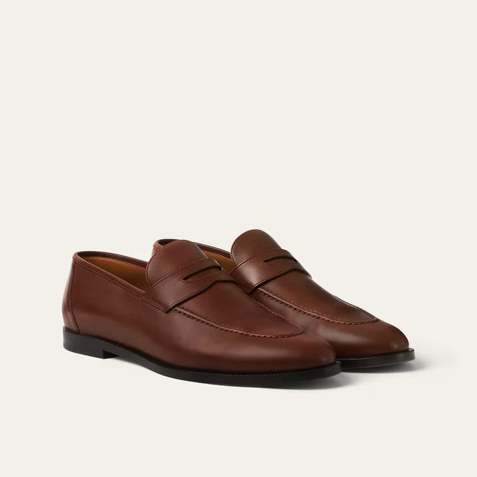 Women's Burnt Tan Calfskin Loafers