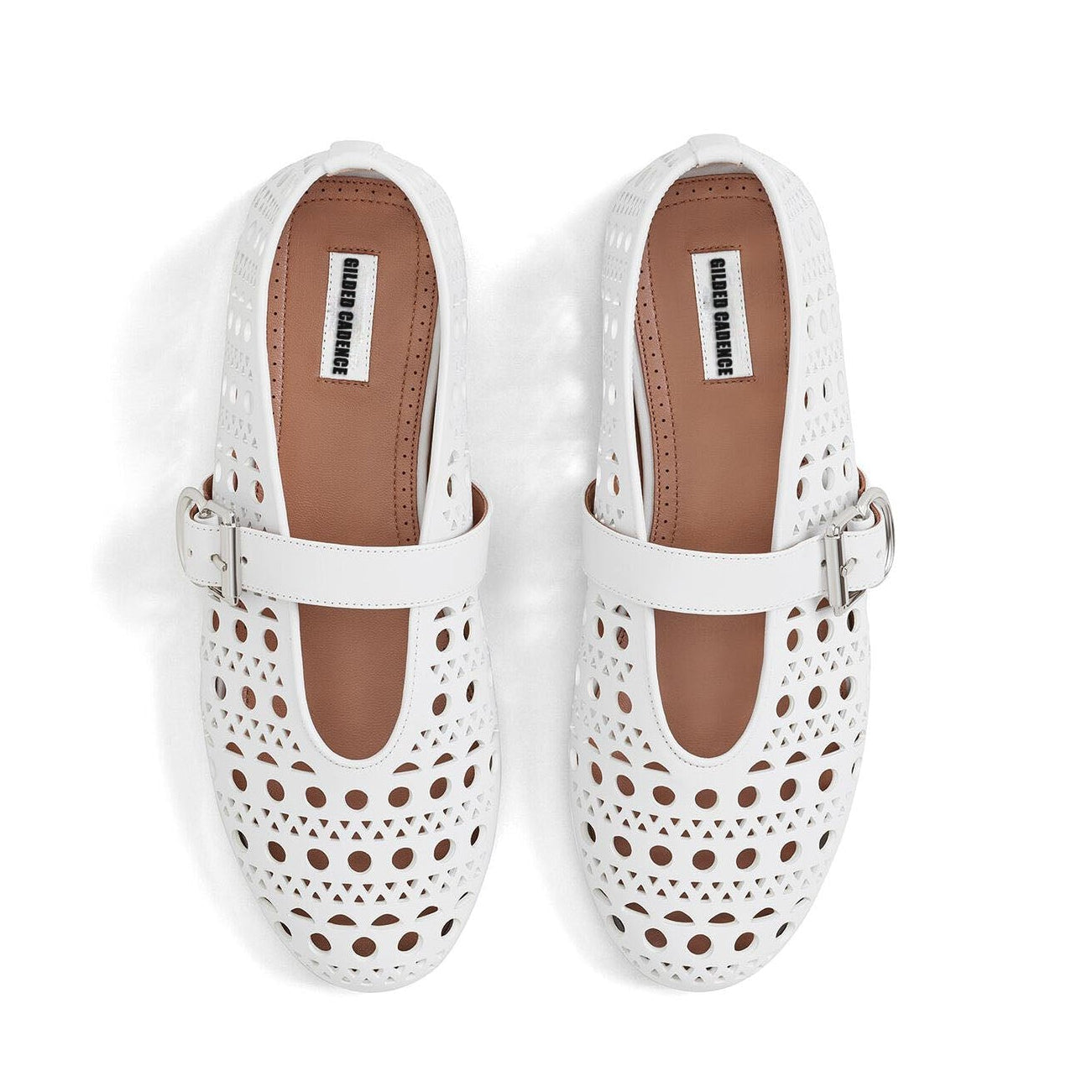 Vienne Perforated Lambskin Ballet Flats