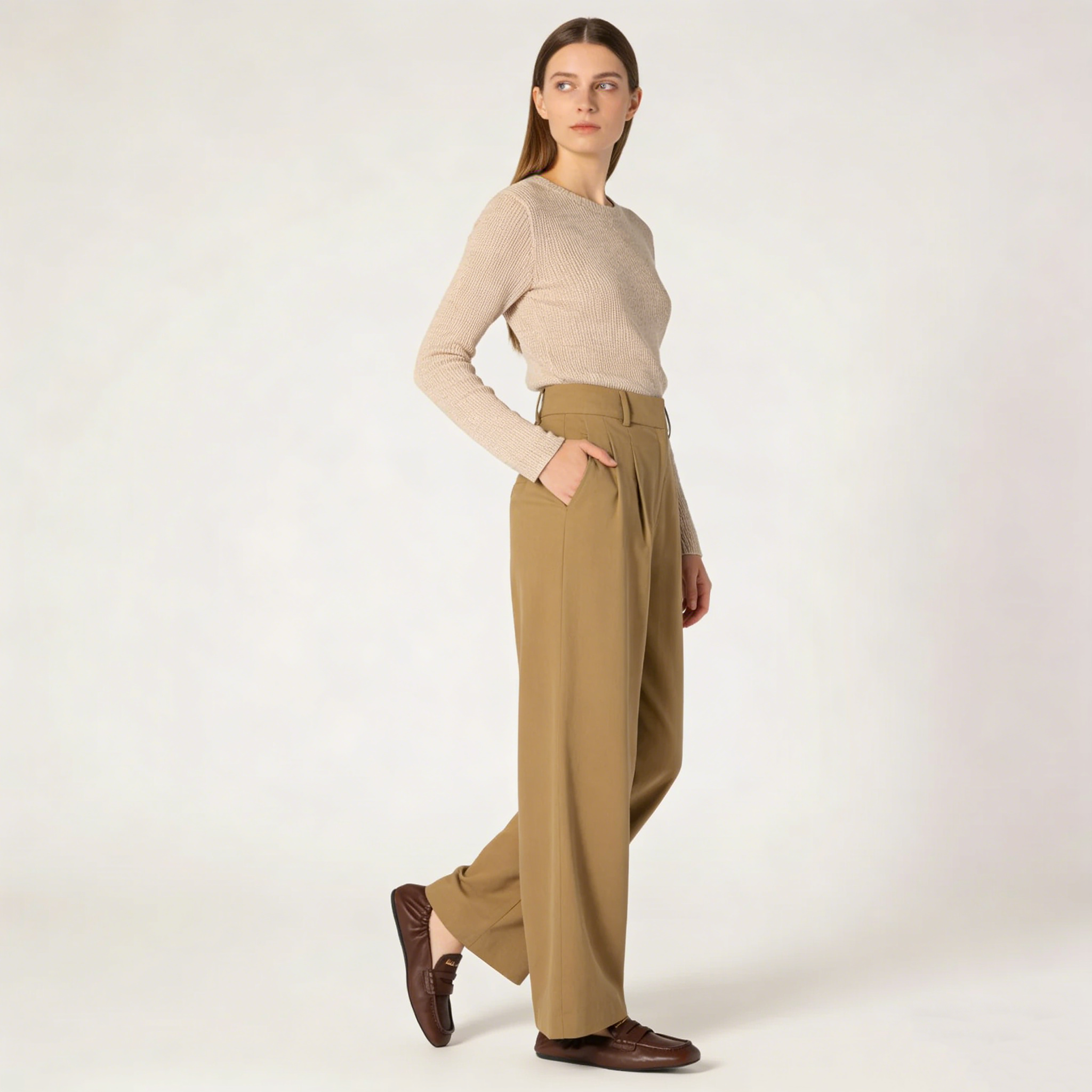 Ruches nappa leather loafers