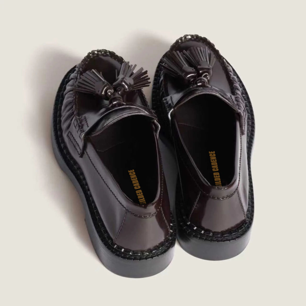 Tassel loafers in polished leather