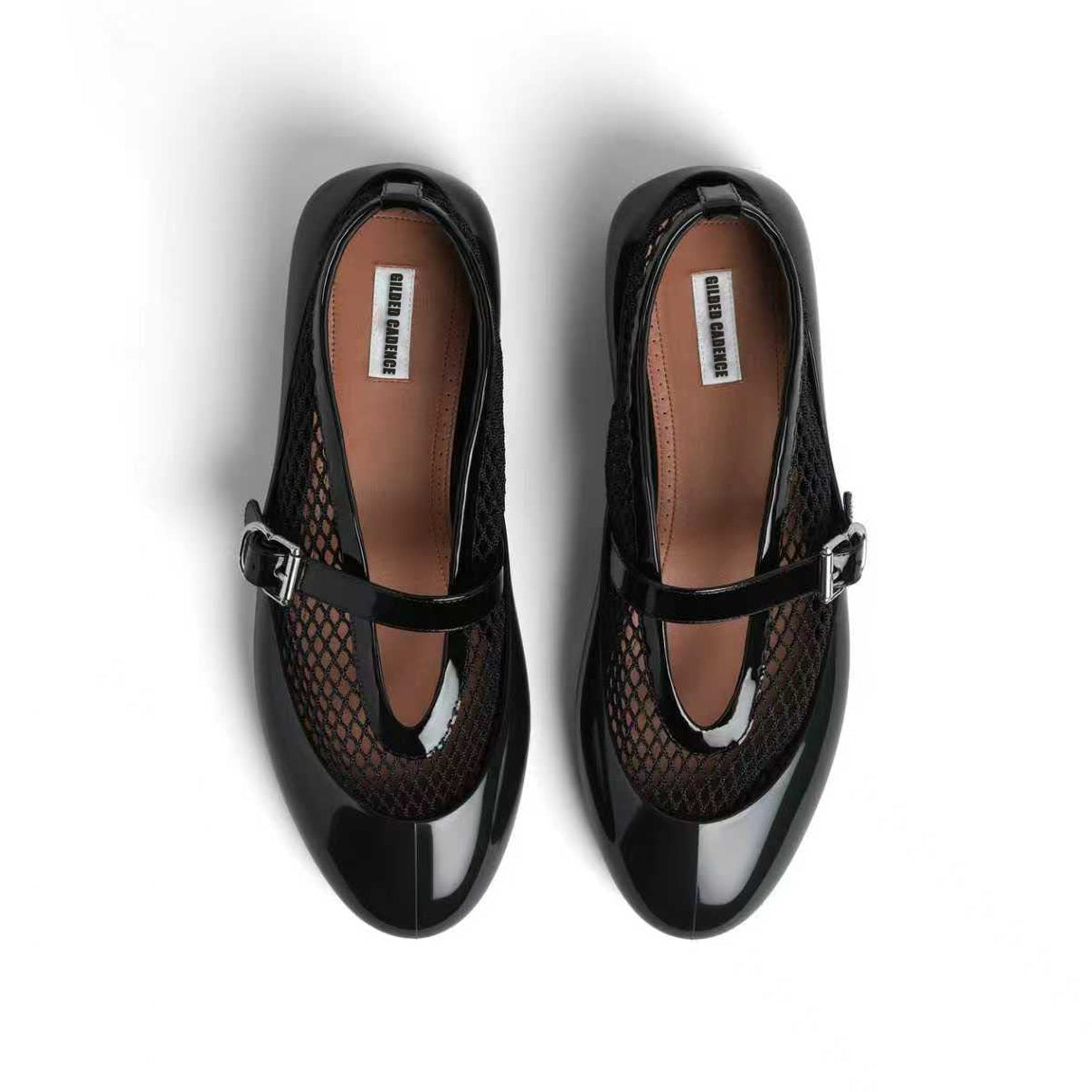 Women's Fishnet Rubber Ballet Flats