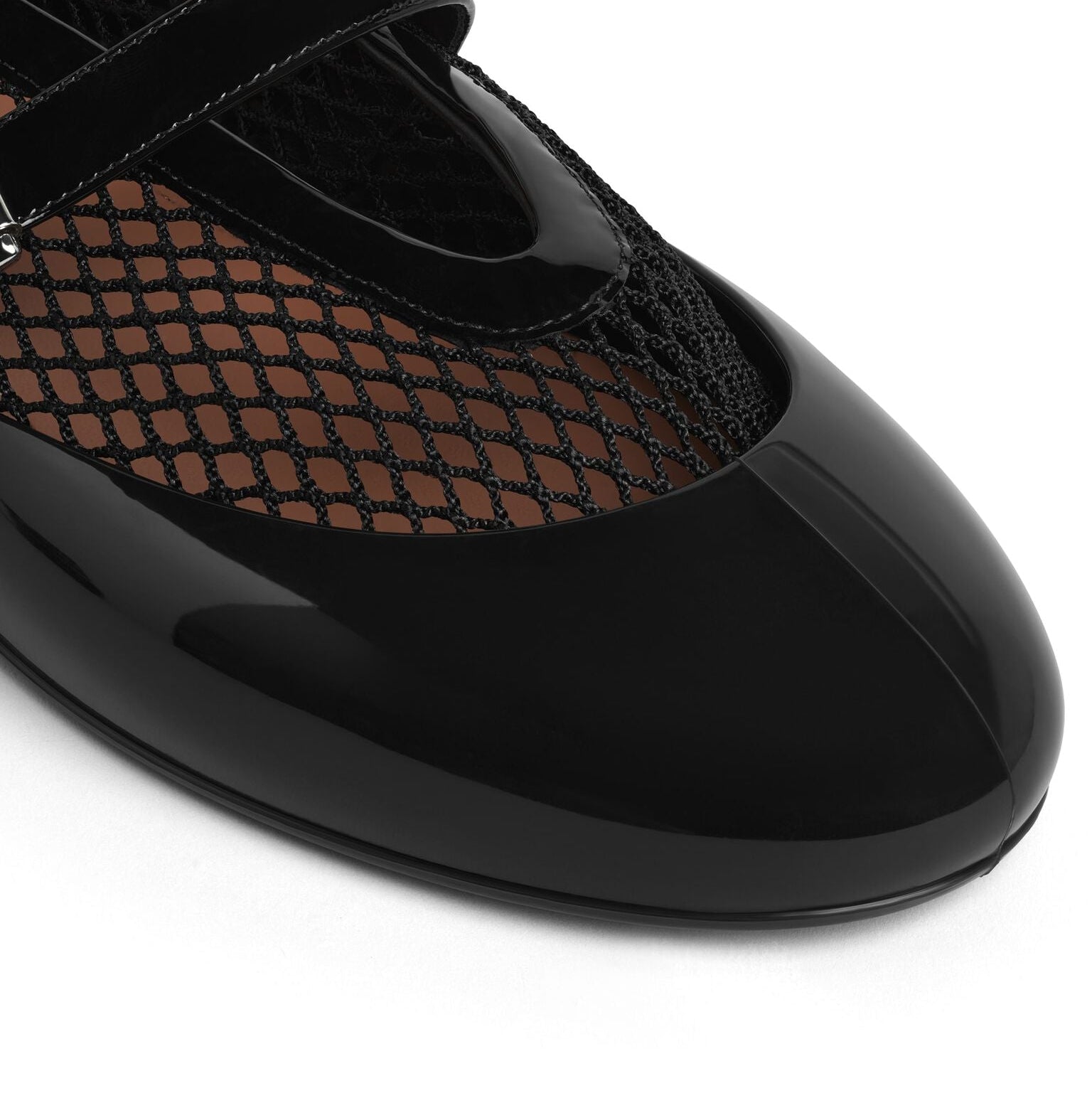 Women's Fishnet Rubber Ballet Flats