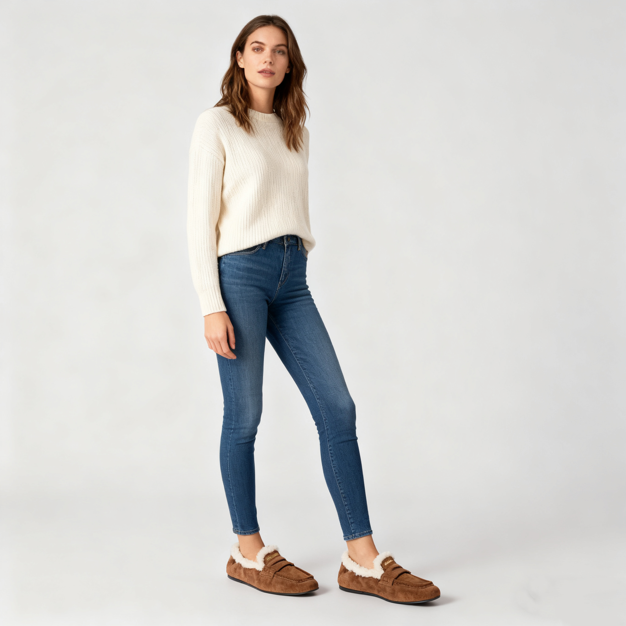 Ruches suede loafers