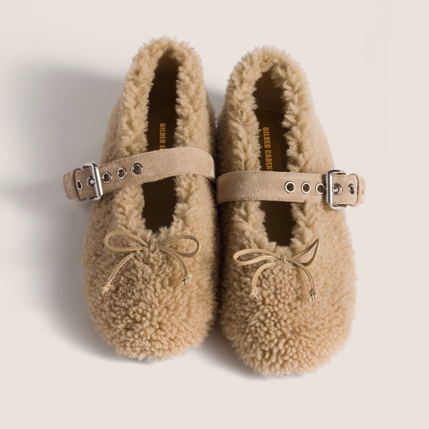 Shearling ballerinas