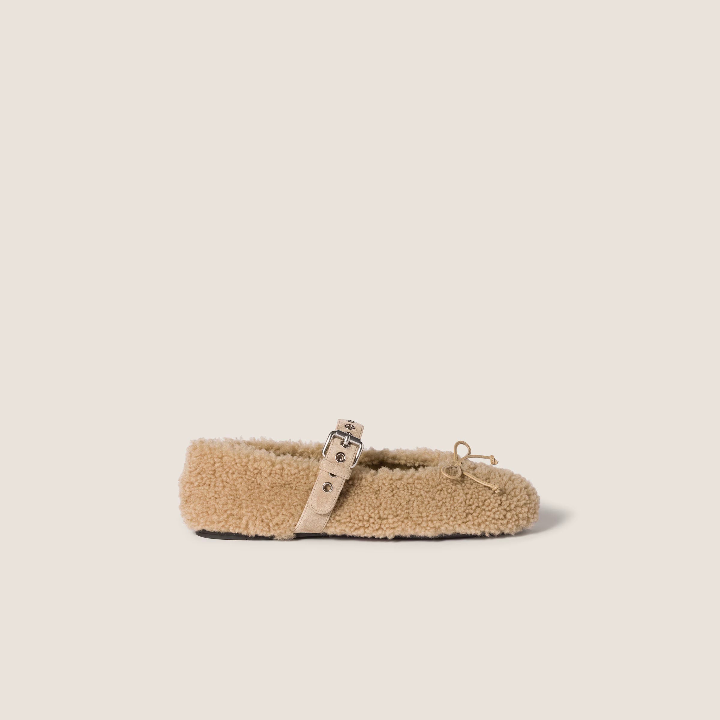 Shearling ballerinas