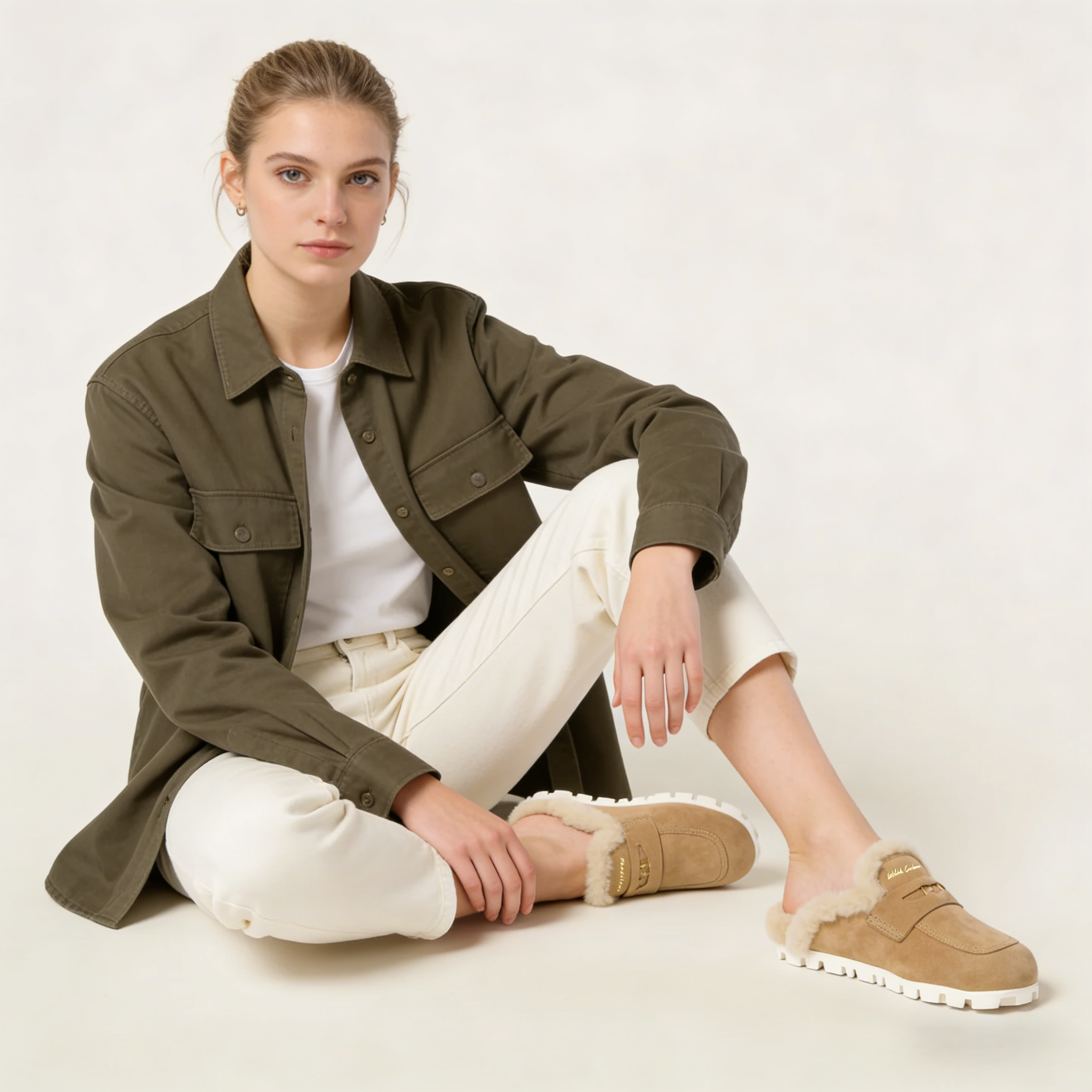 Suede Slip-On Mules - Casual Flats