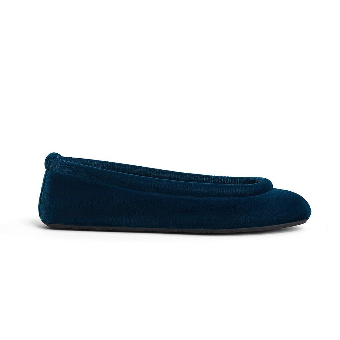 Peacock Blue Velvet Square Toe Flats