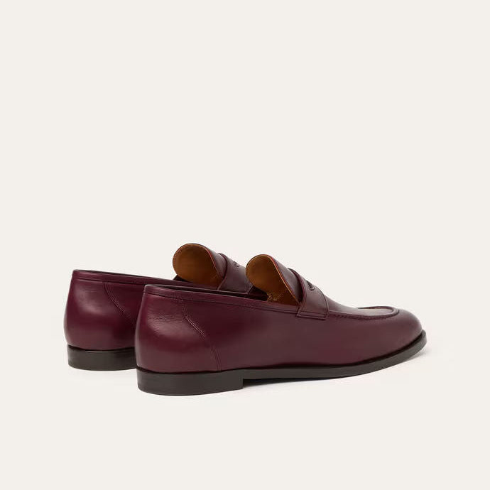 Deep Maroon Calfskin Sergio Loafers