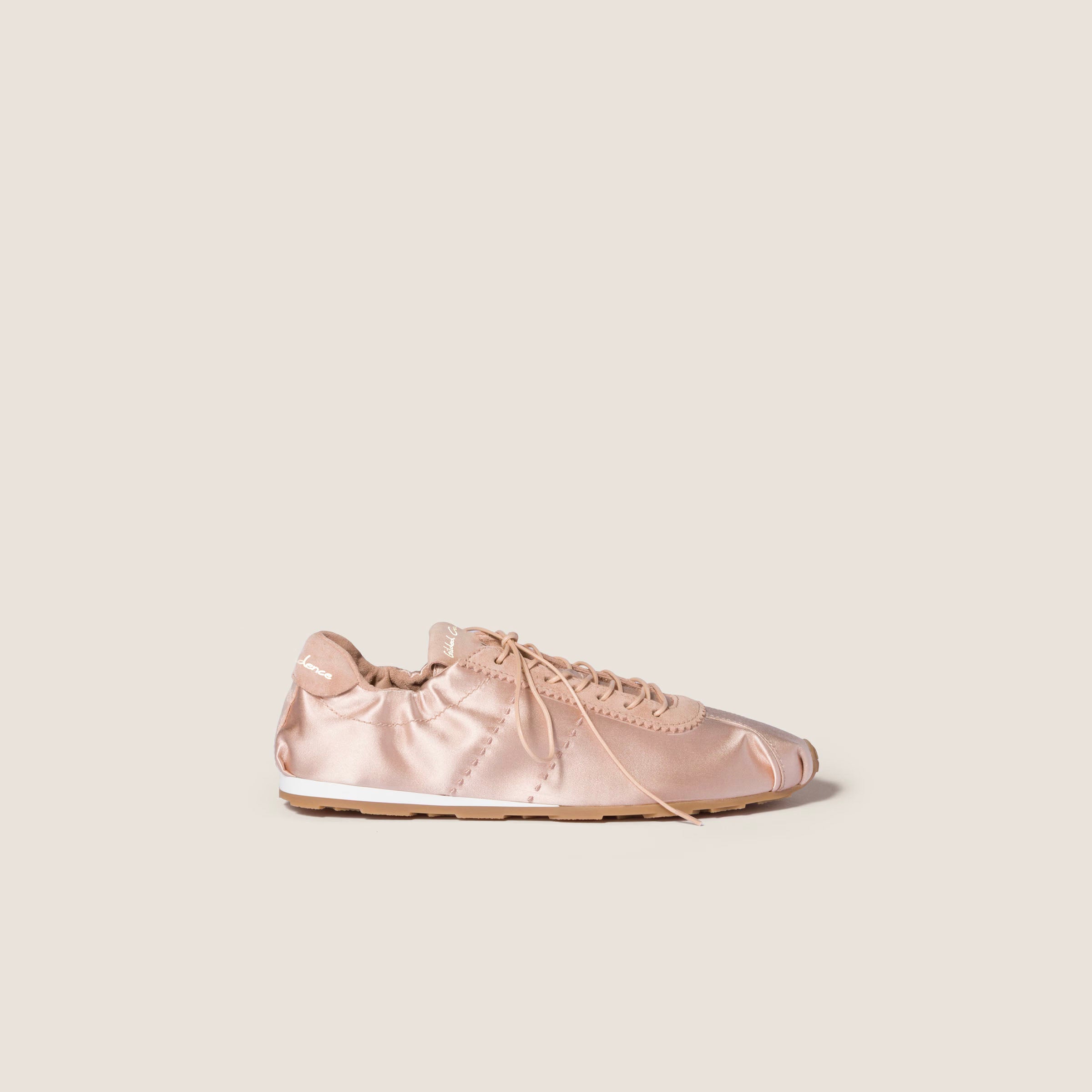 Plume satin sneakers