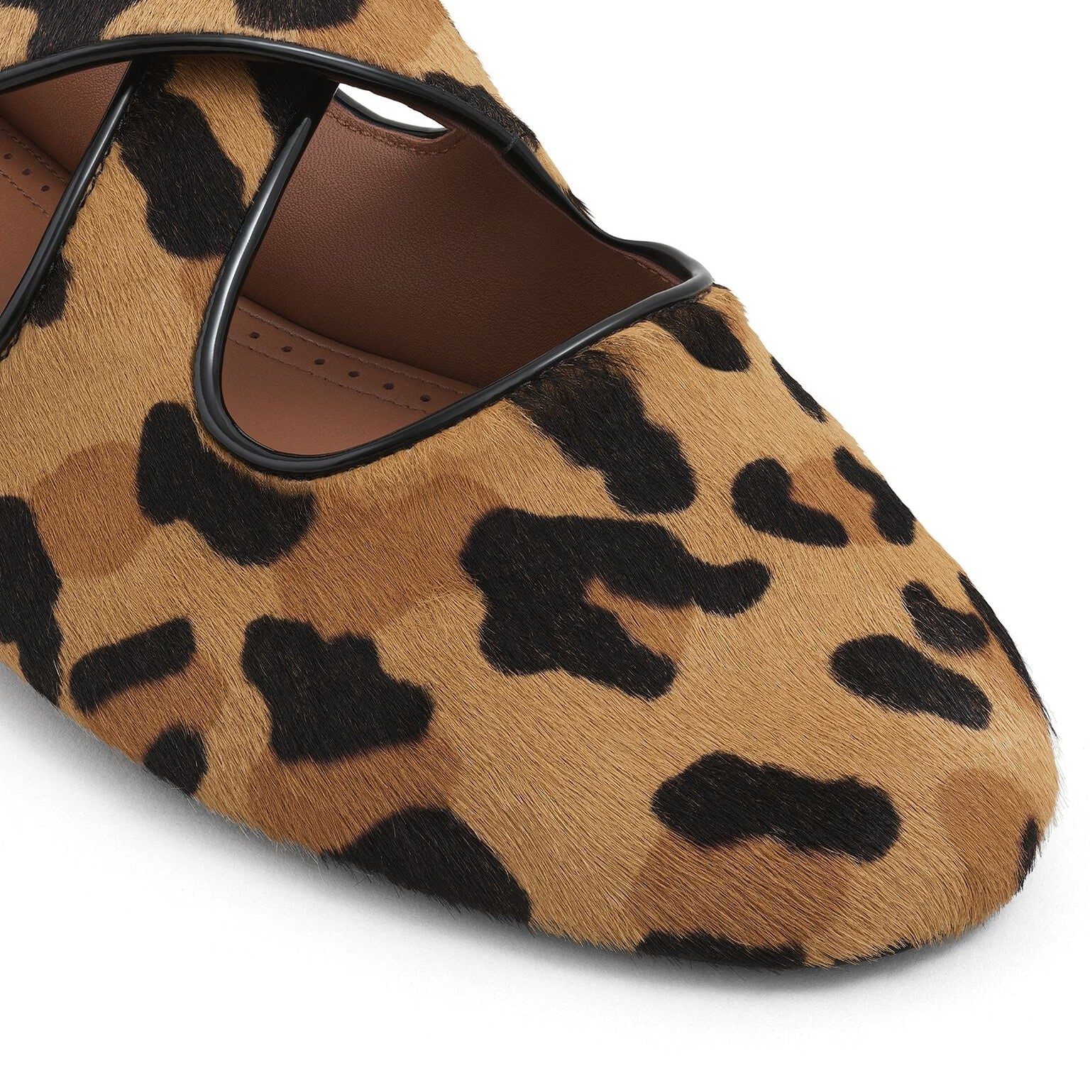 Leopard Print Haircalf Ballet Flats
