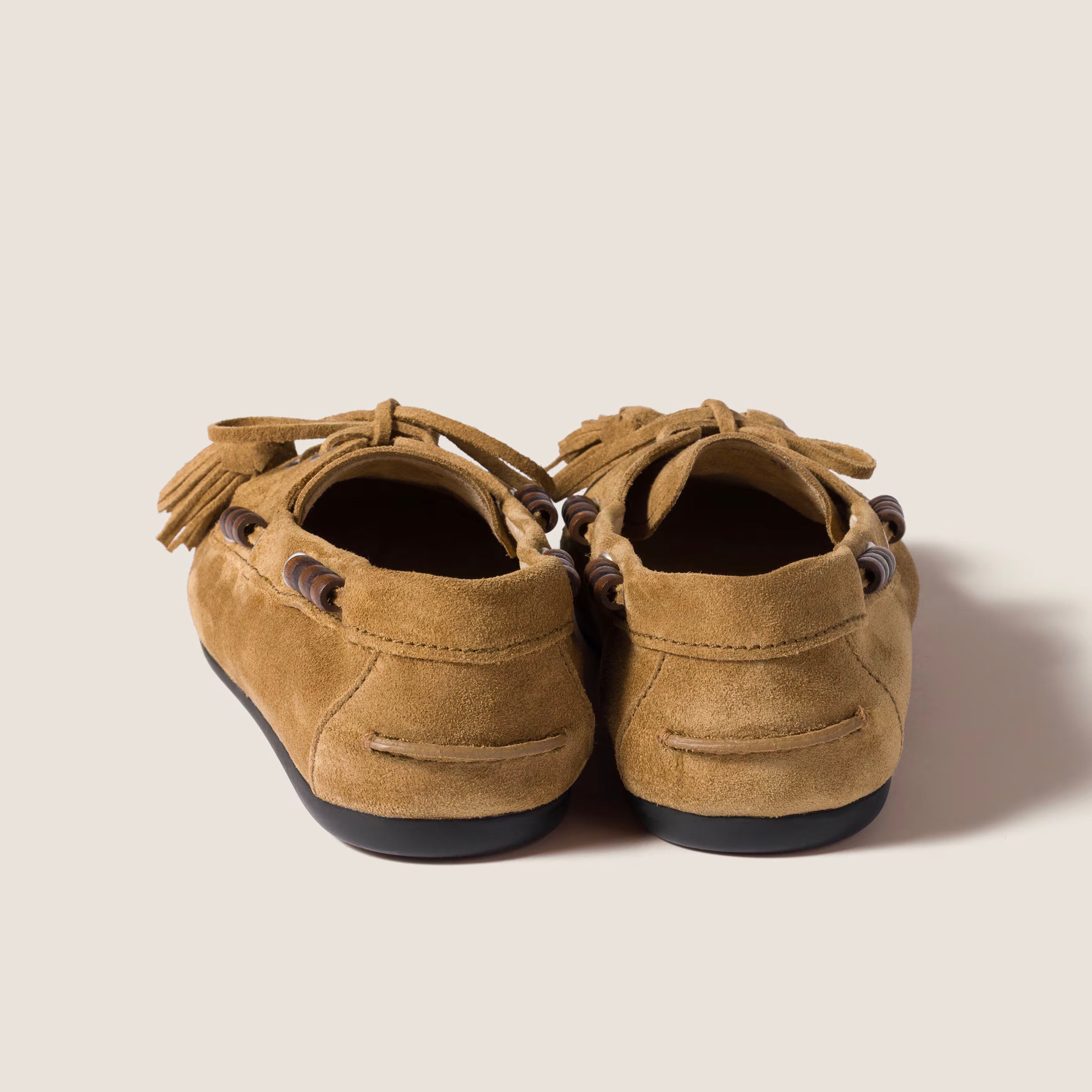Suede tassel loafers