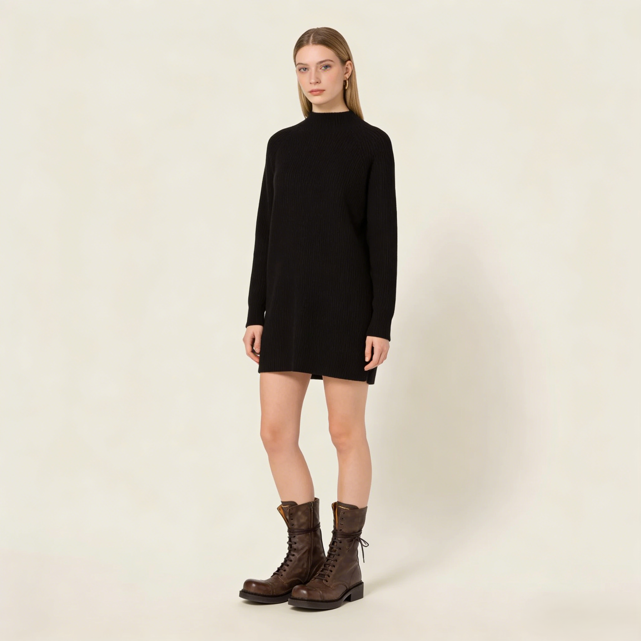 Leather laced booties