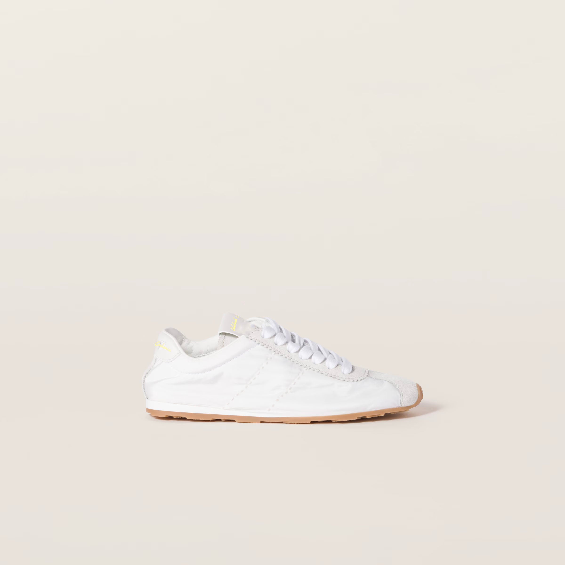 Plume technical fabric and suede sneakers