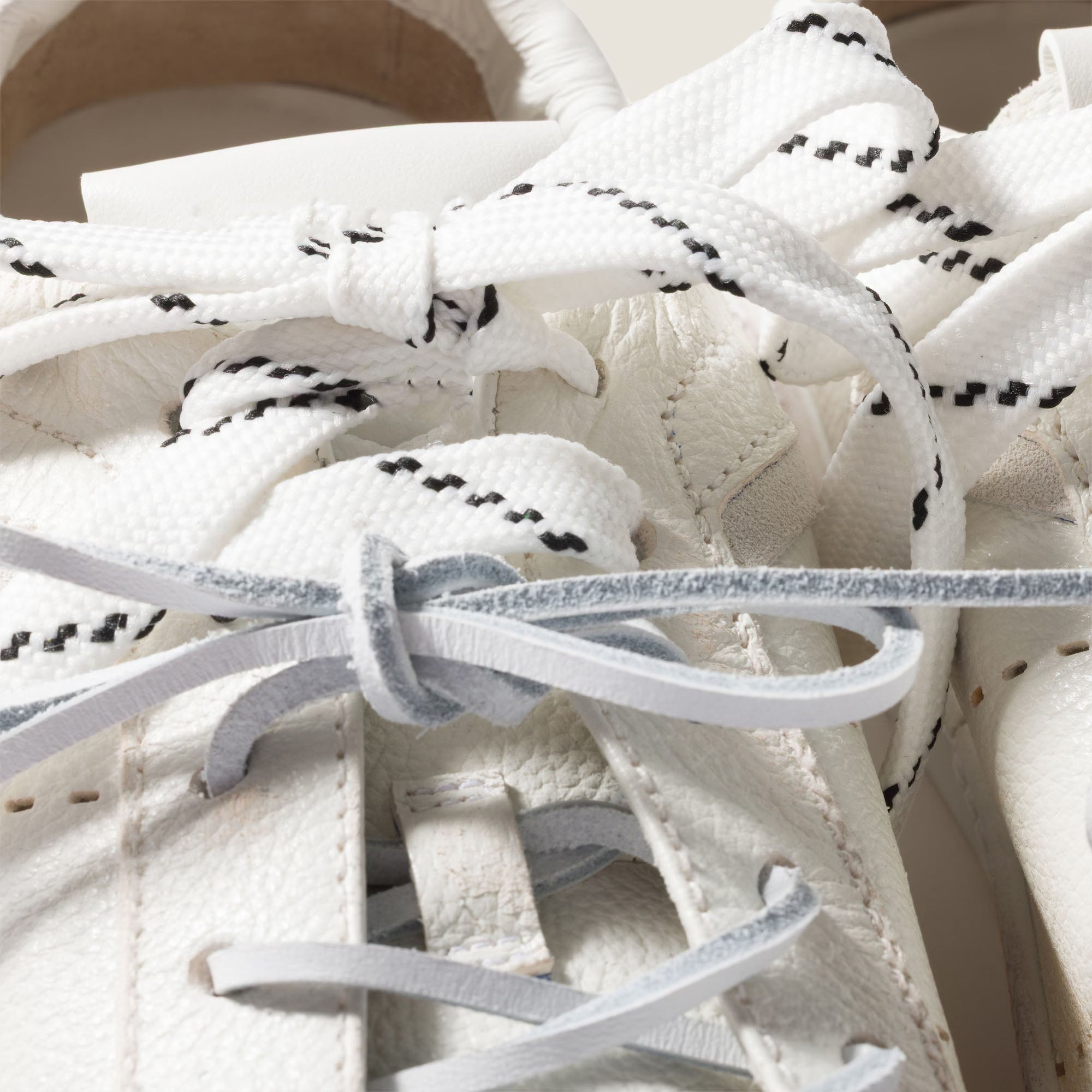 Art Deco Leather High-Top Sneakers