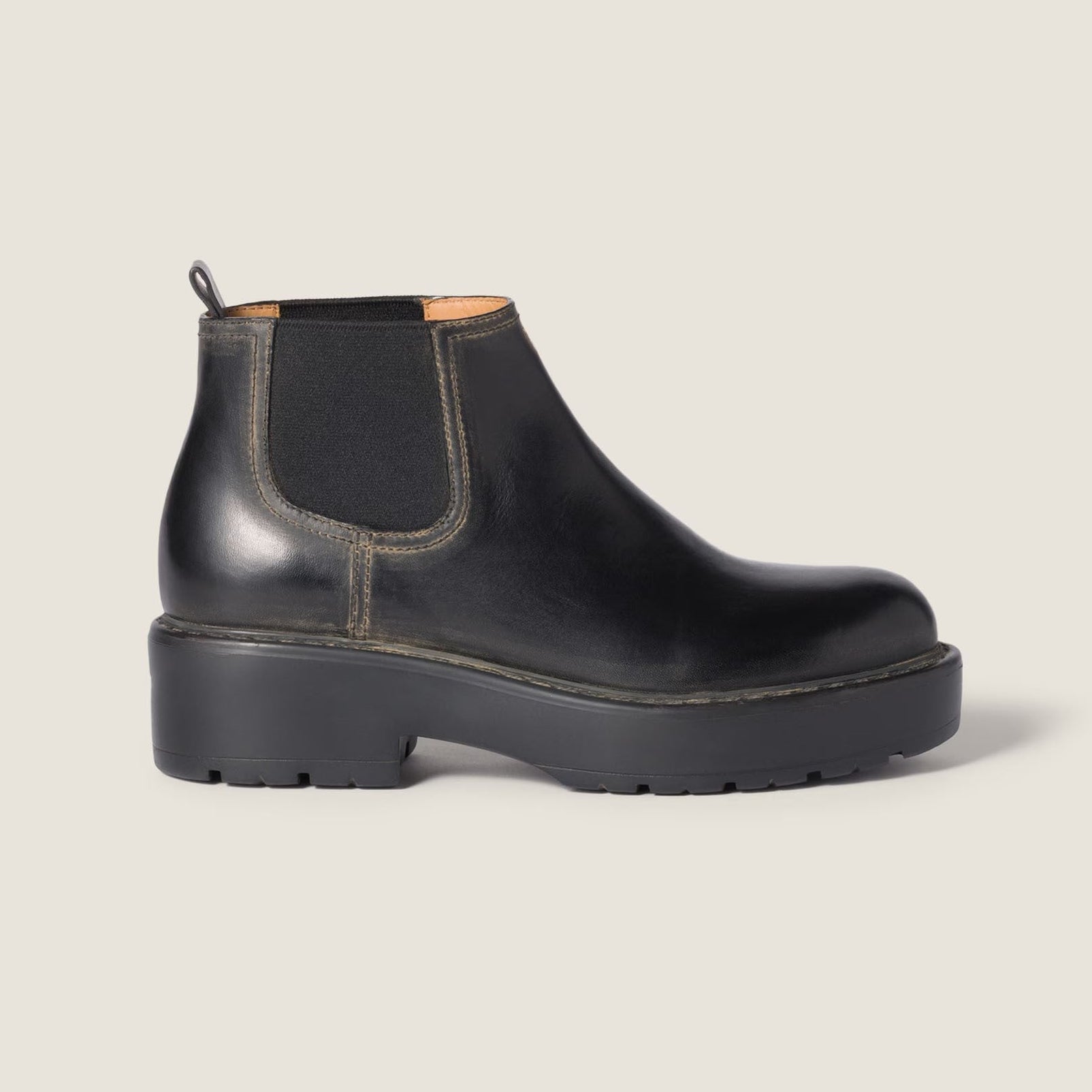 Classic Black Leather Ankle Booties