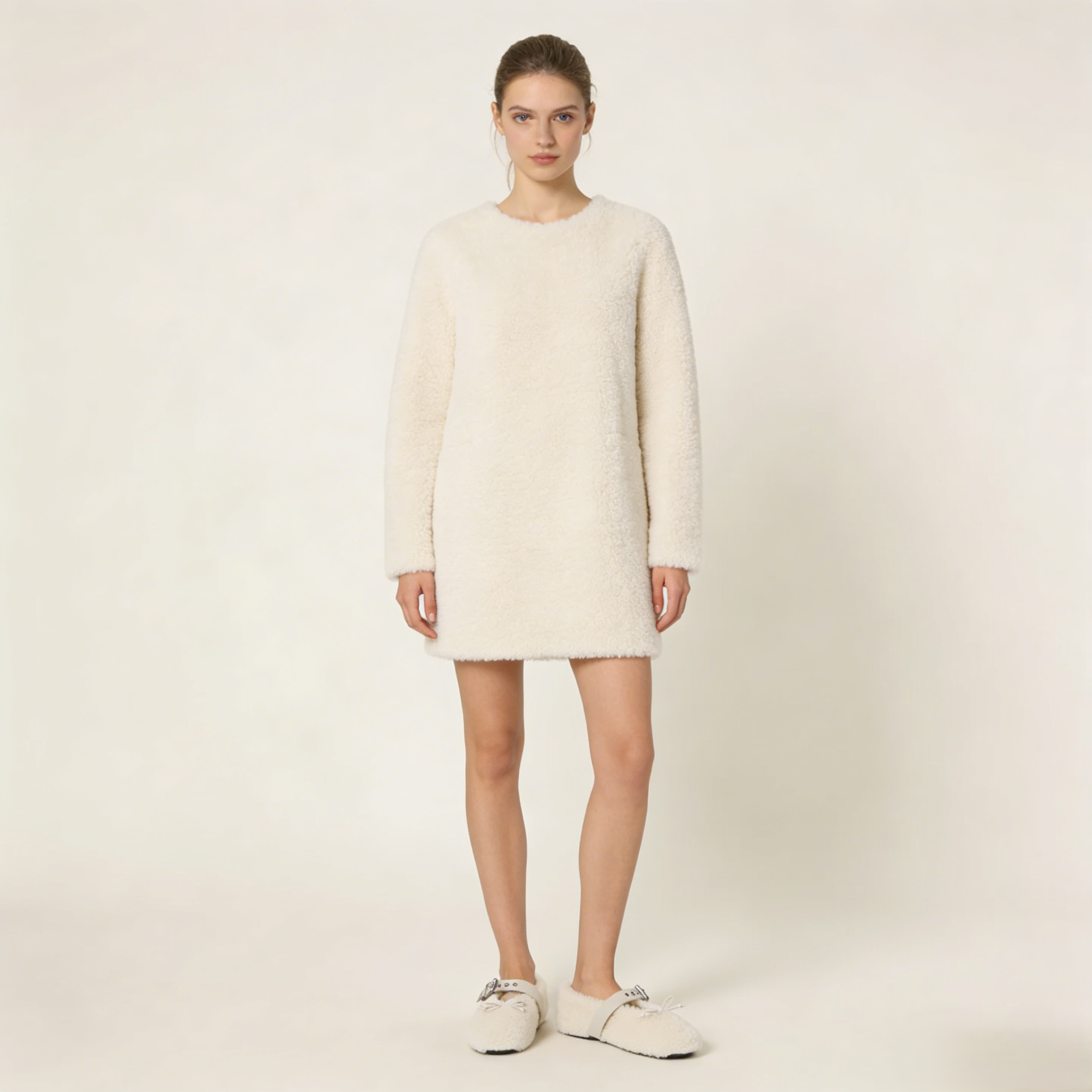 Shearling ballerinas