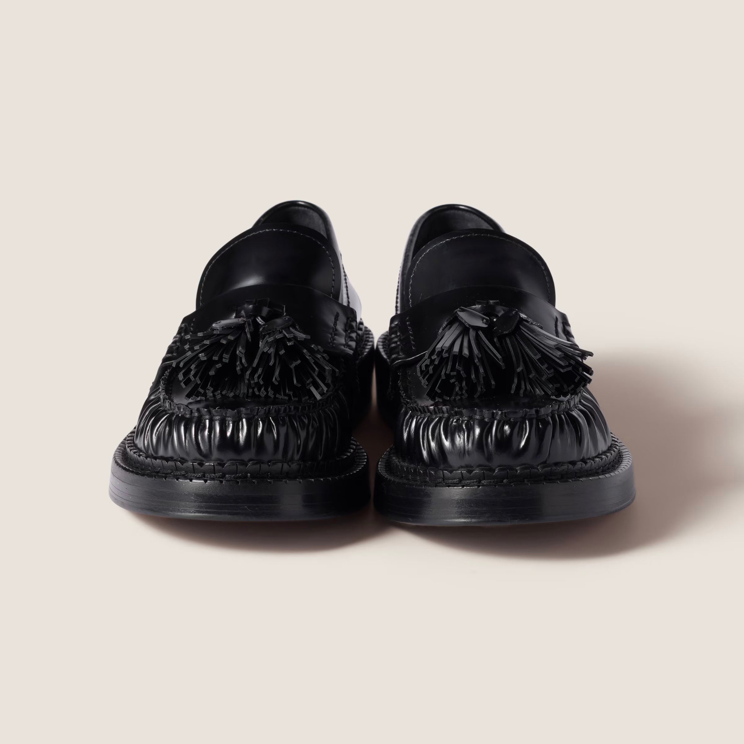 Tassel loafers in polished leather