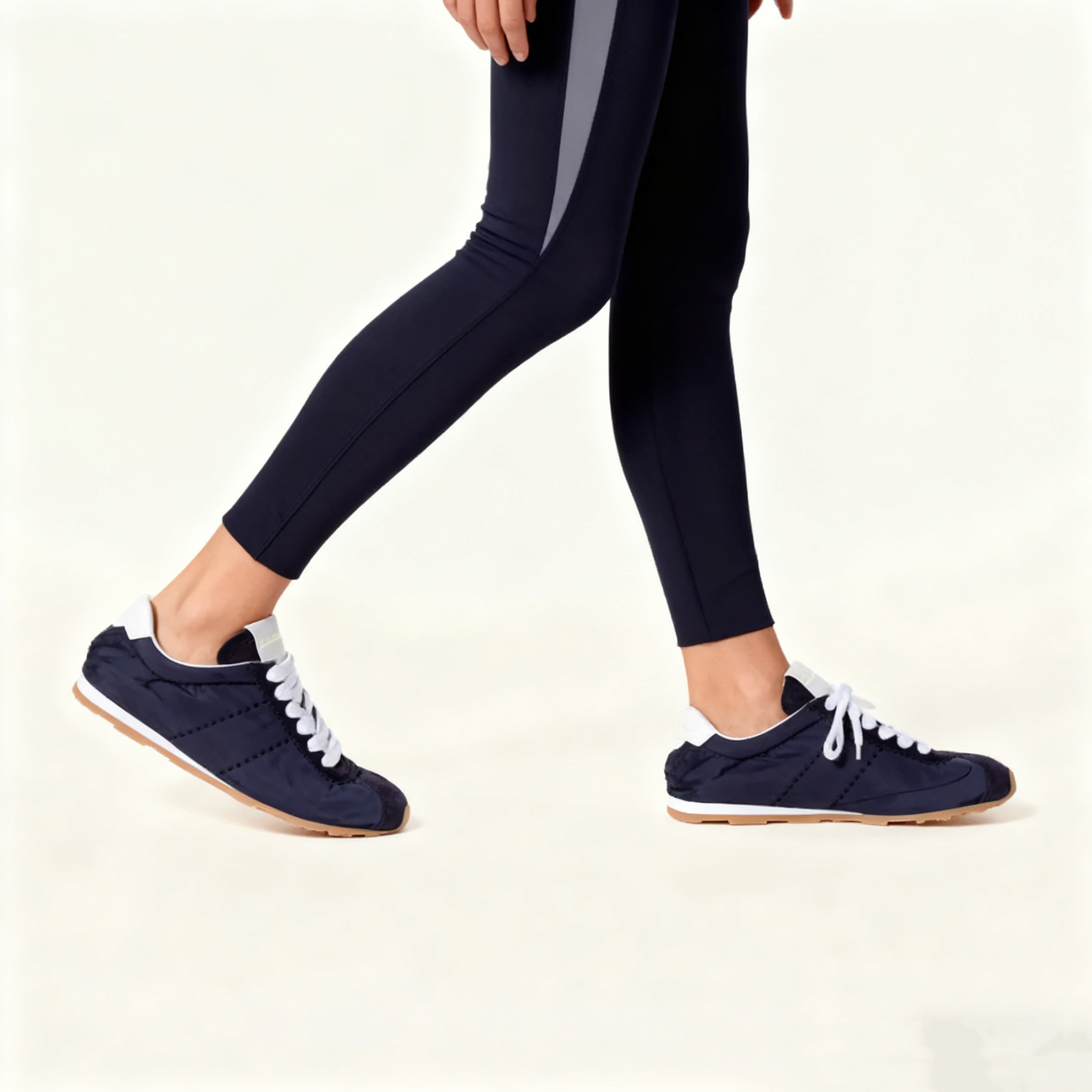 Plume technical fabric and suede sneakers