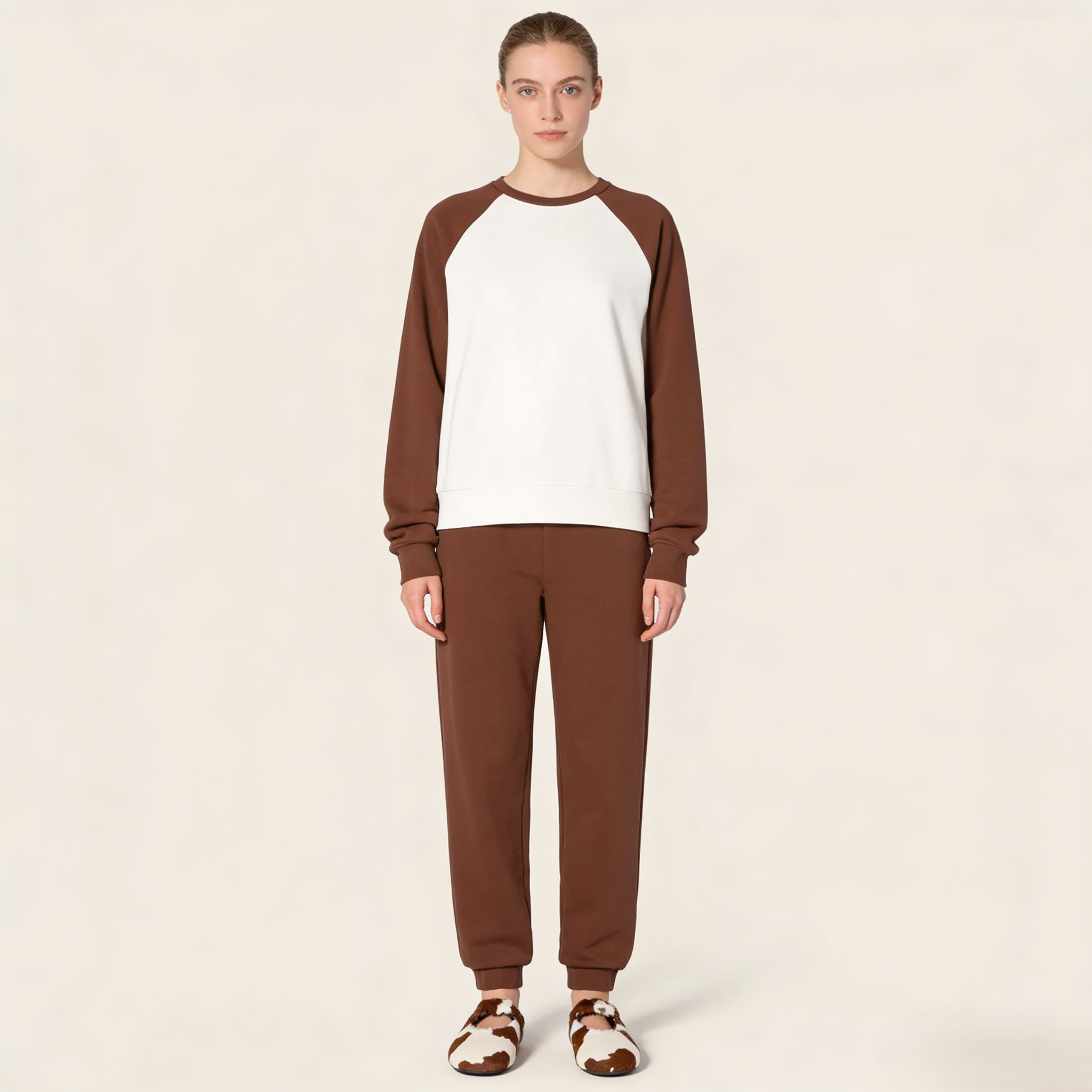 Ruches printed leather ballerinas