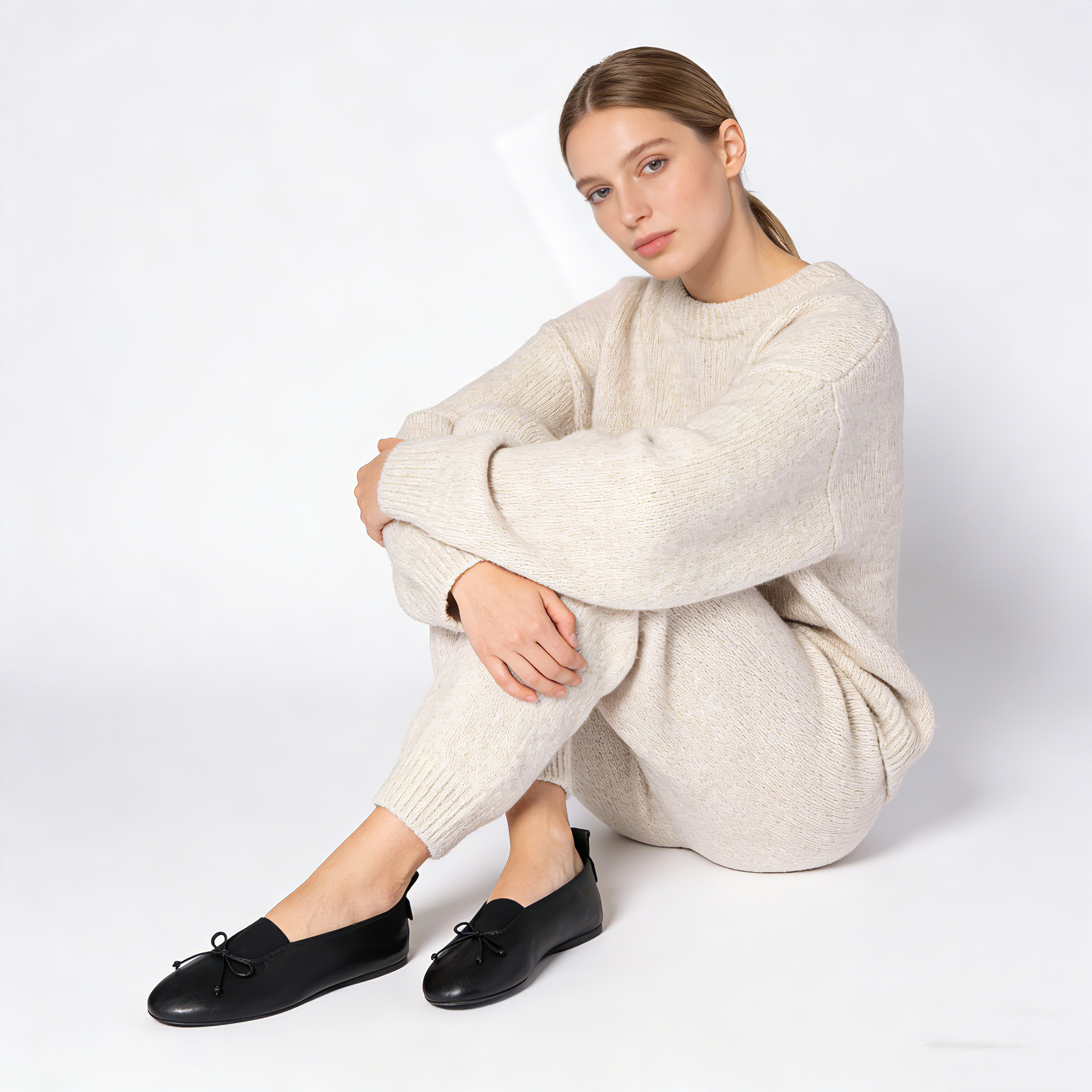 panache nappa leather ballerinas