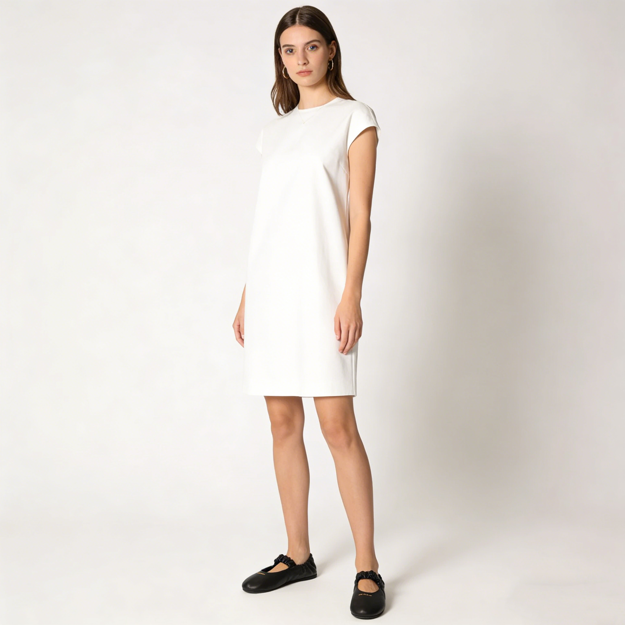 Ruches nappa leather ballerinas