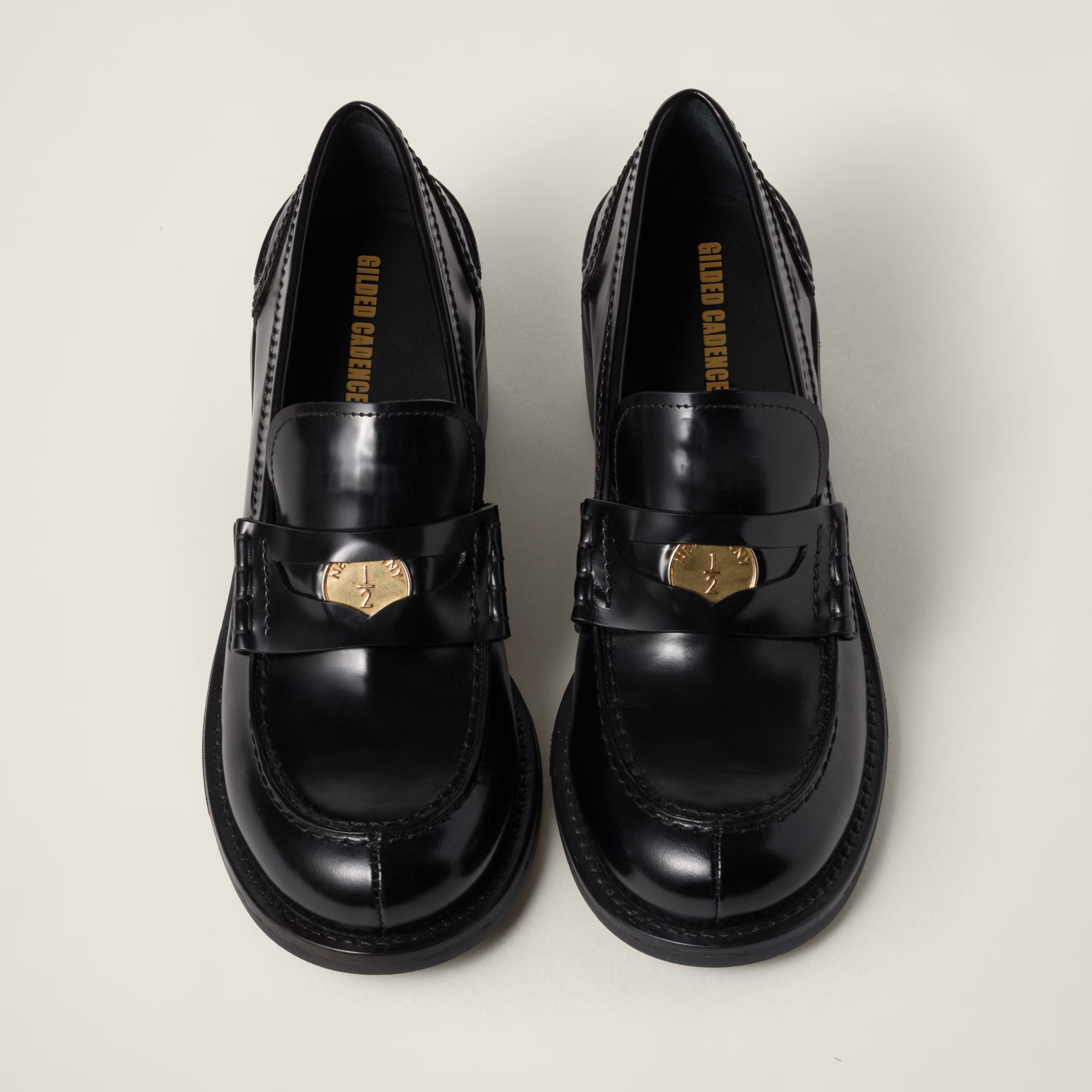 Brushed leather loafers