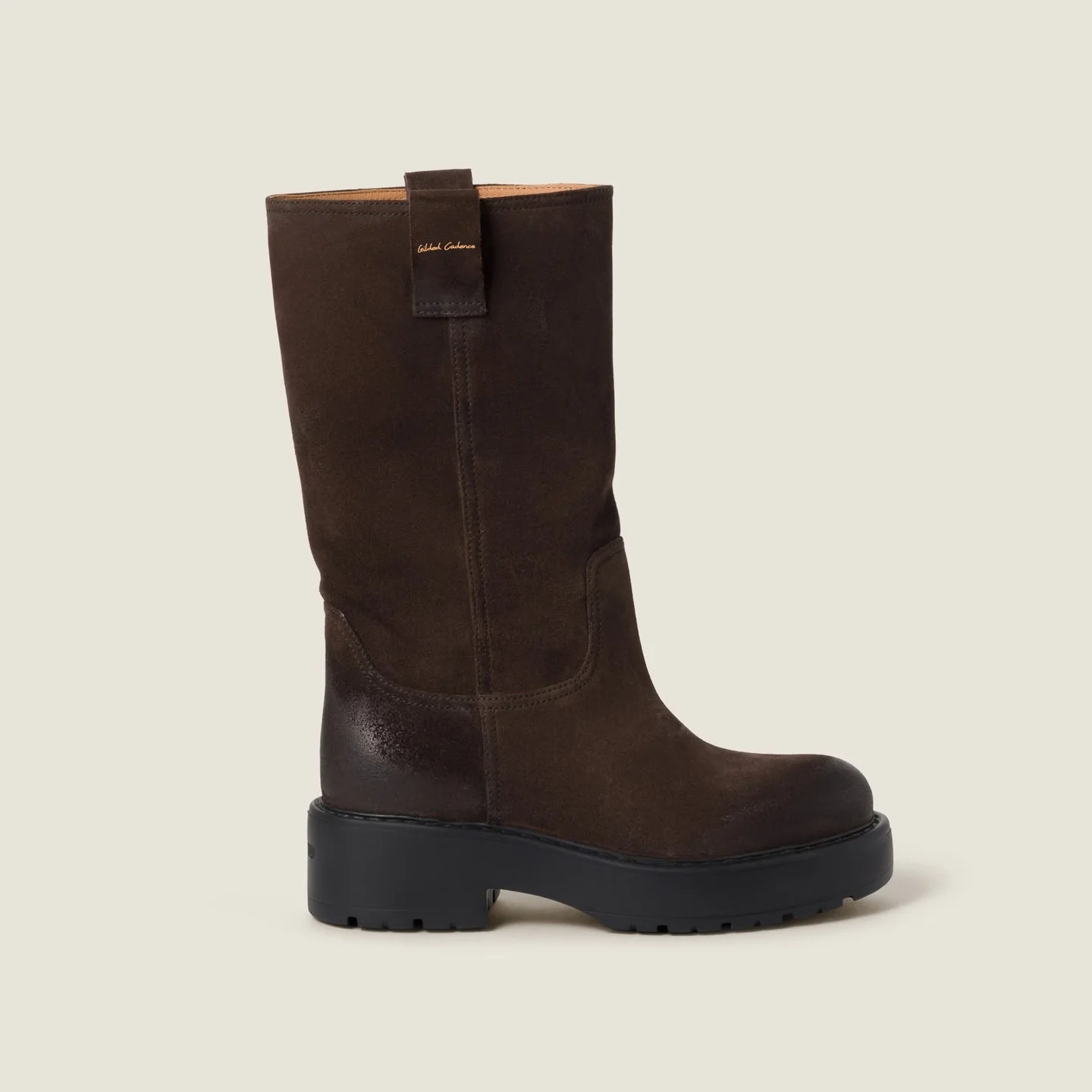Women's Chocolate Suede Riding Boots