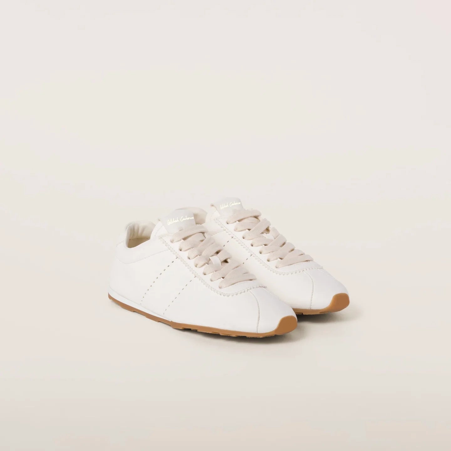 Plume nappa leather sneakers