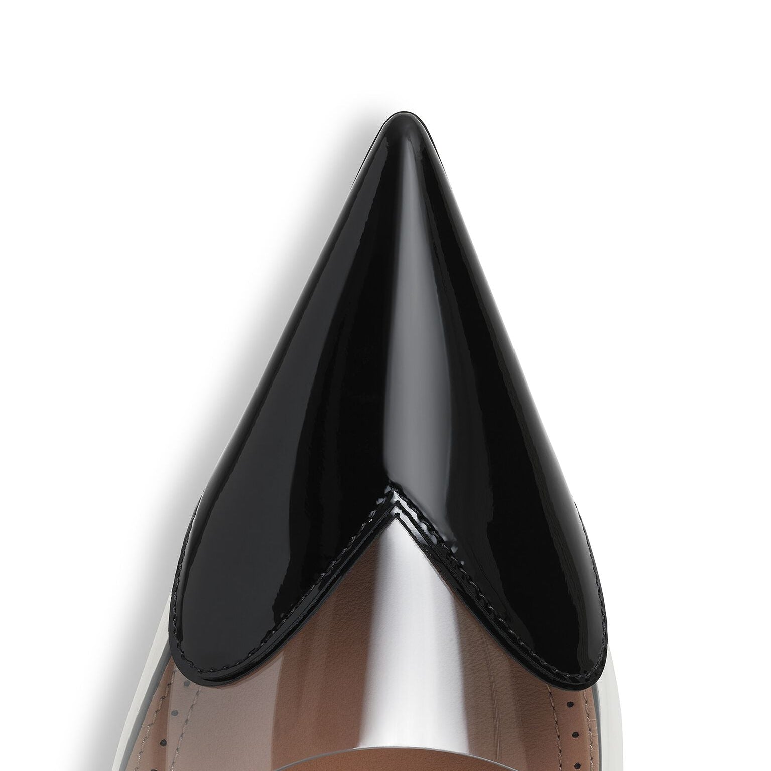 Black Heart Clear Slingback High Heels