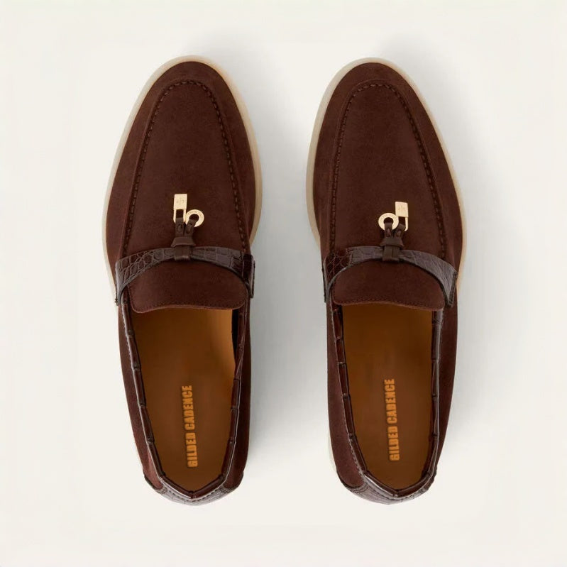 Women's Chocolate Suede Summer Loafers