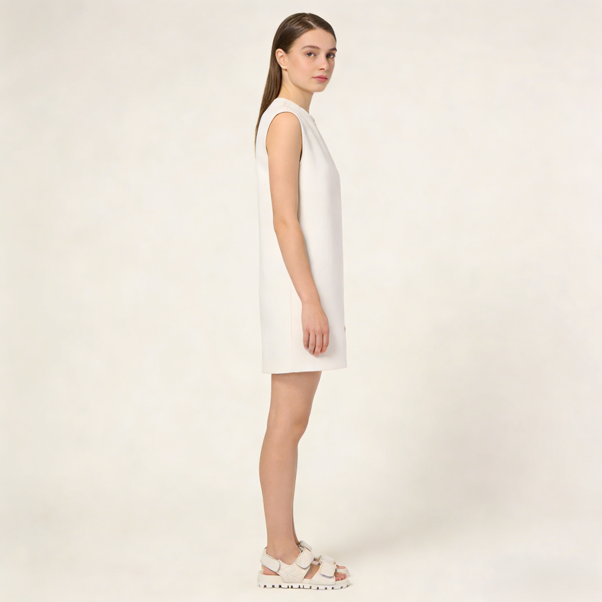 Women's White Quilted Sporty Sandals