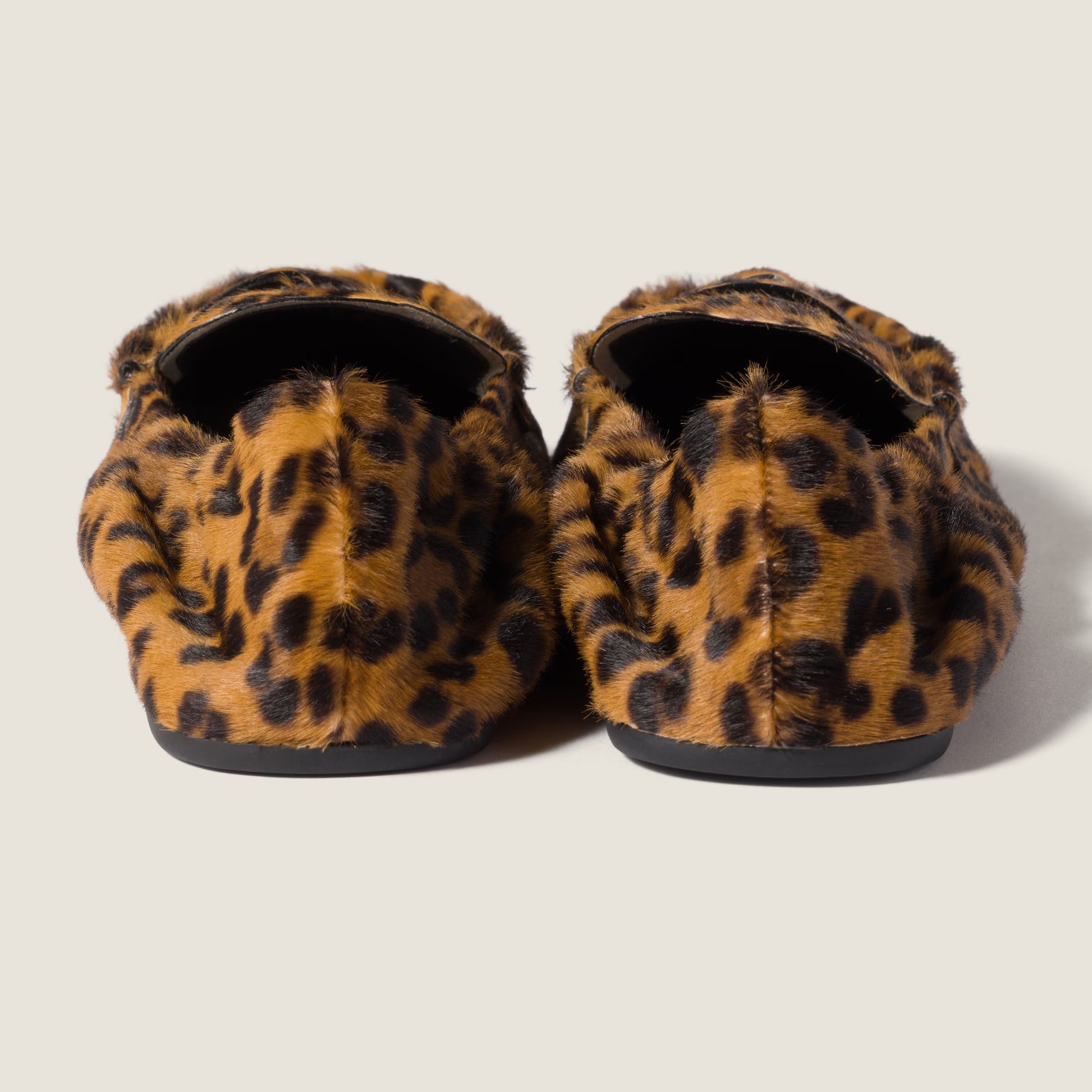 Ruched Printed Leather Loafers - Snake