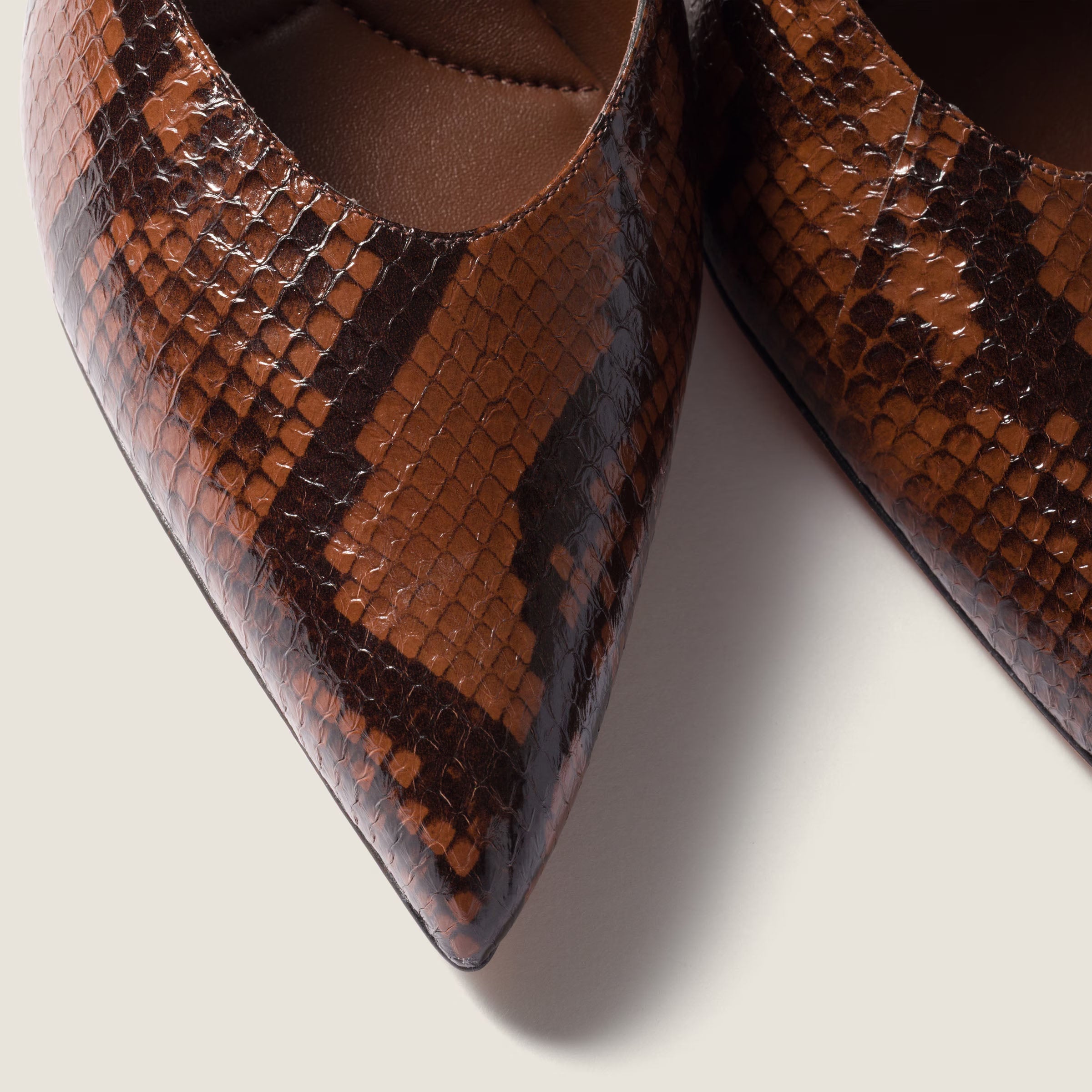 Python-Print Ayers Leather Pumps