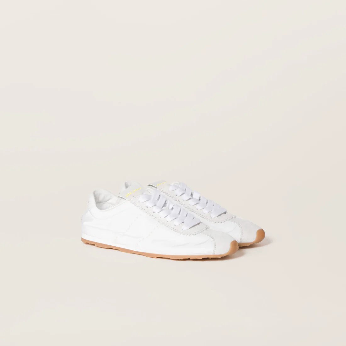 Plume technical fabric and suede sneakers