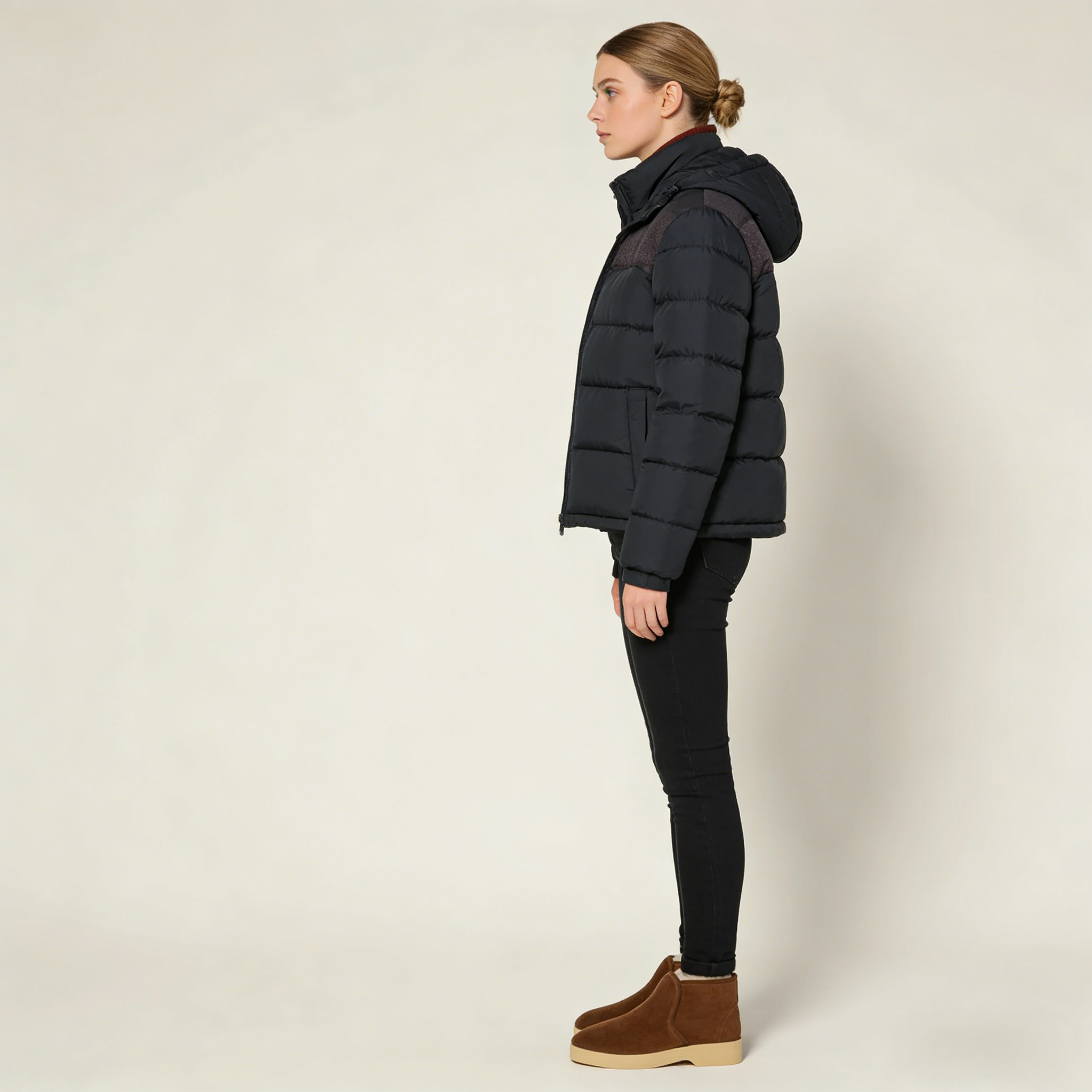 Women's Brown Suede Shearling Mini Boots