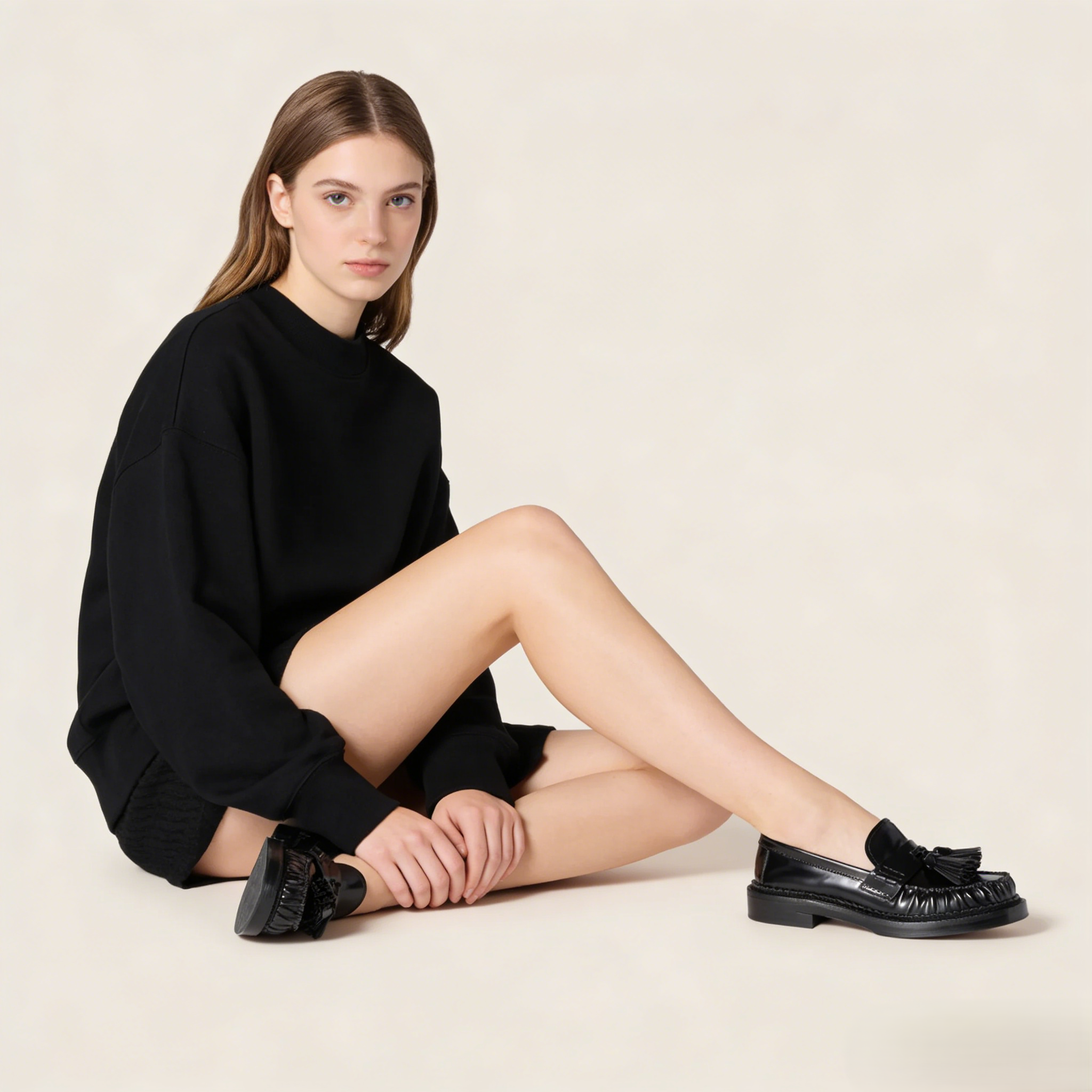 Tassel loafers in polished leather