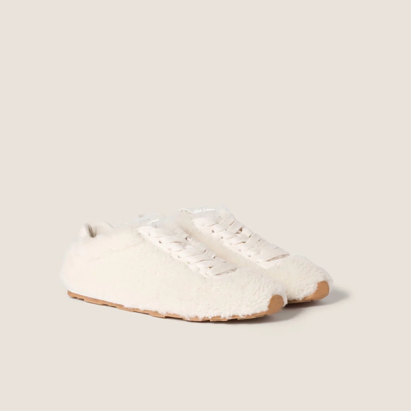 Plume shearling sneakers