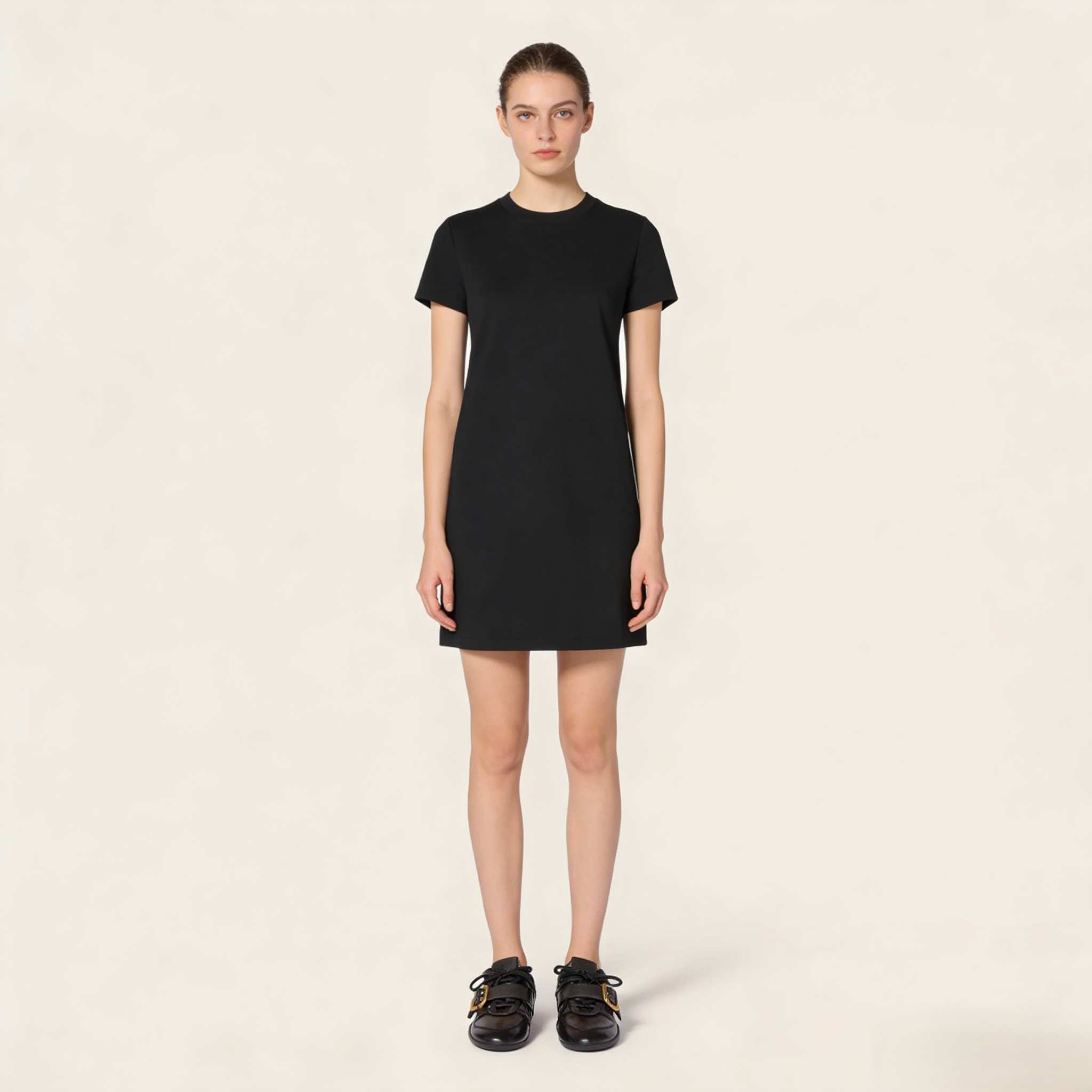 Leather sneakers with buckle