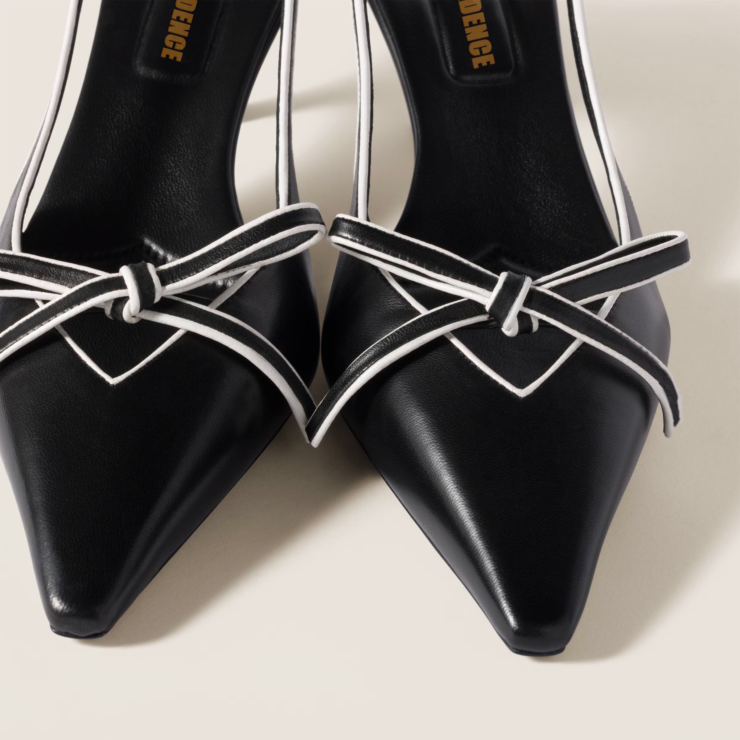 Nappa leather slingback pumps