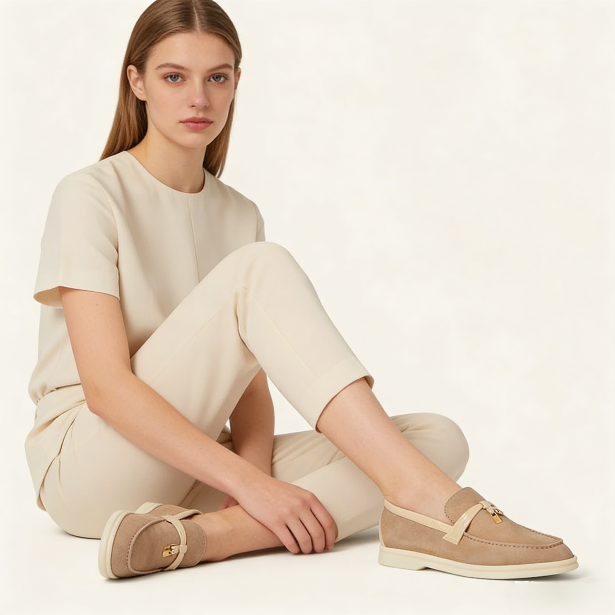 Women's Light Mastic Suede Summer Loafers