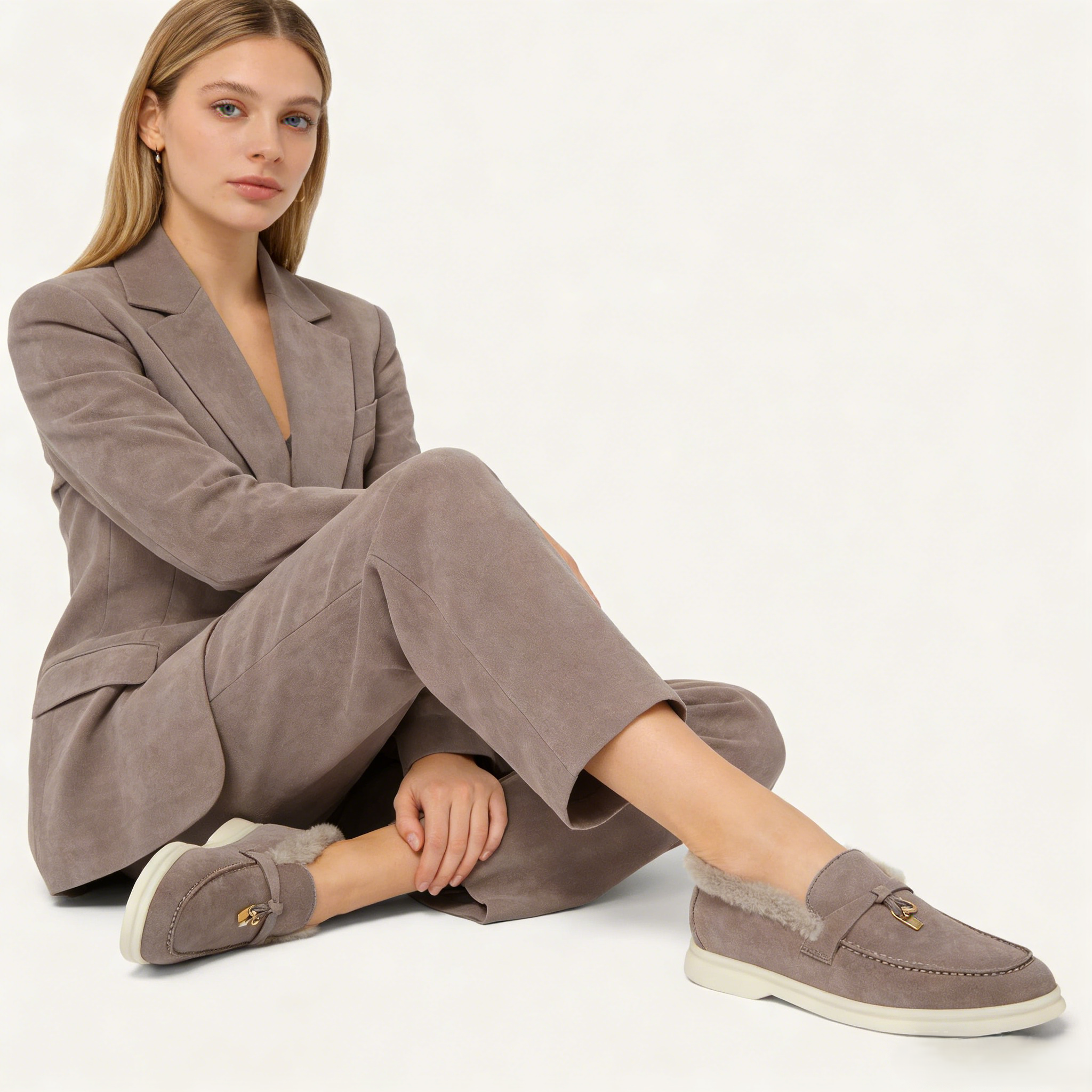 Women's Rain Drops Suede Summer Loafers