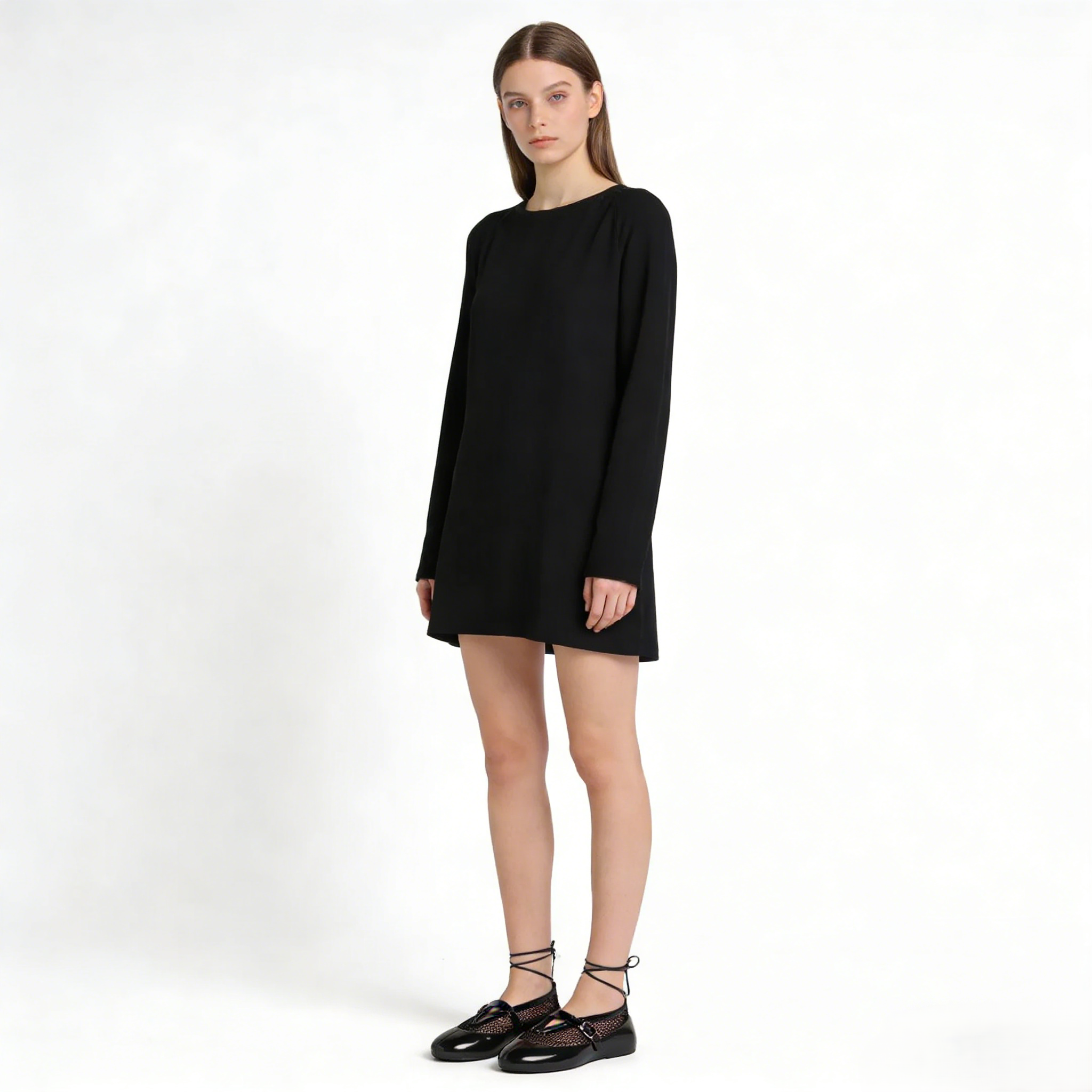 Women's Fishnet Rubber Ballet Flats