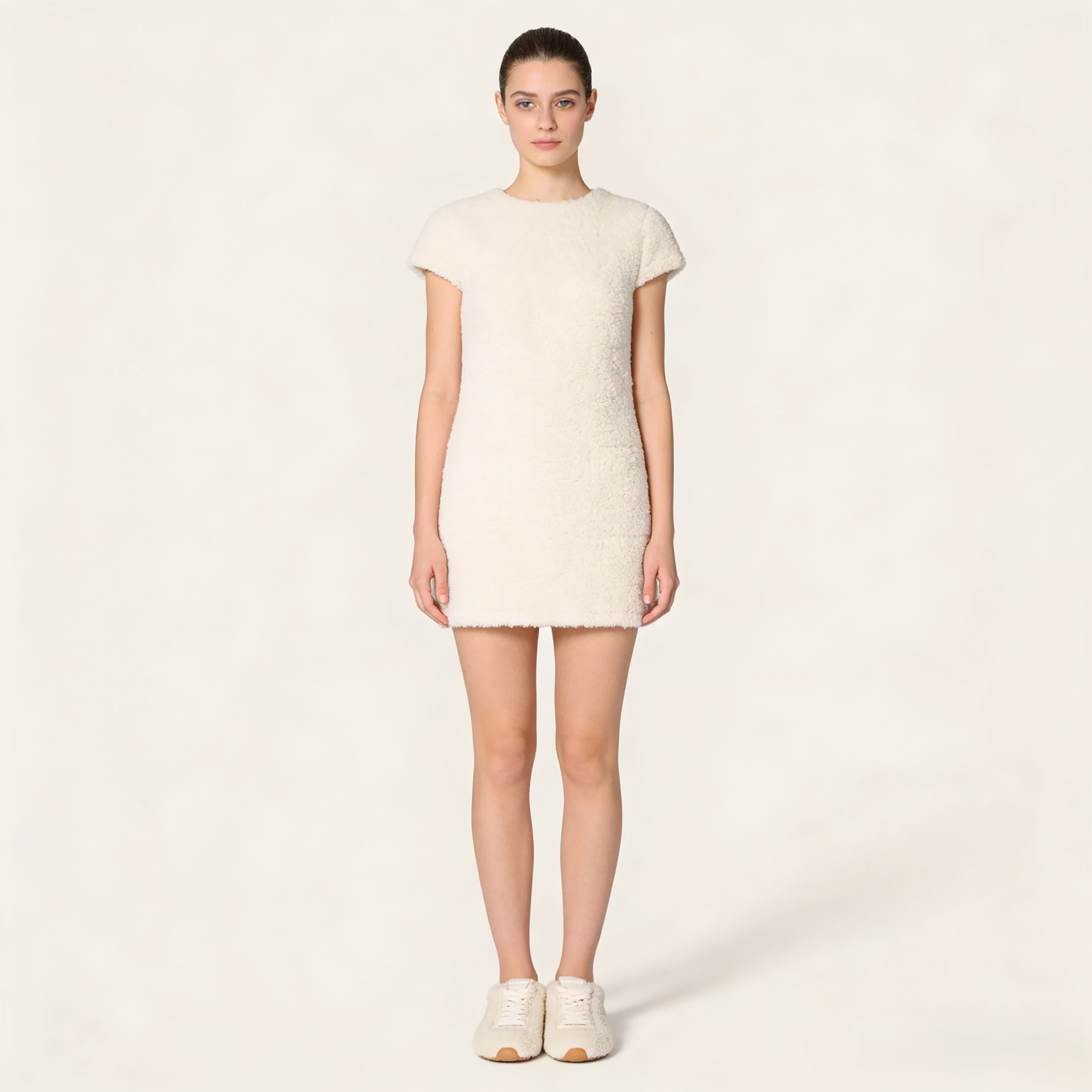 Plume shearling sneakers