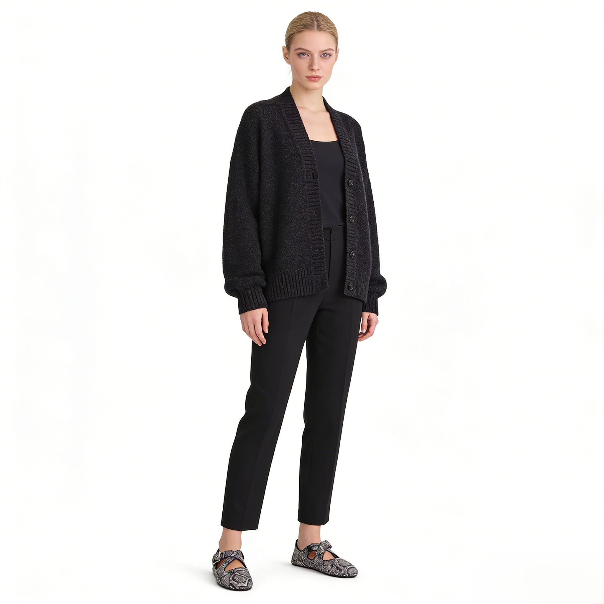 Karung Snake Print Criss Cross Flats