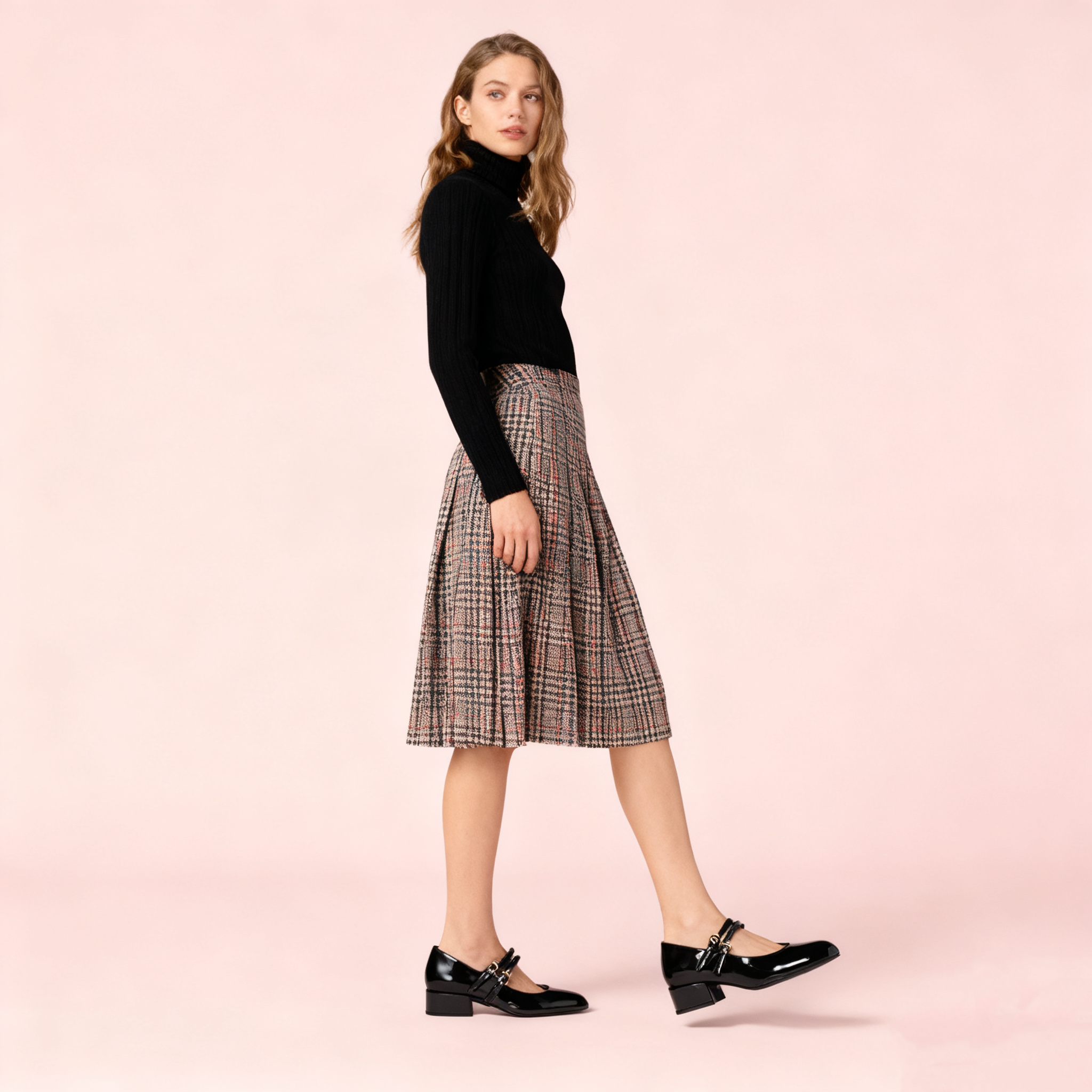 Patent leather slingback pumps with buckles