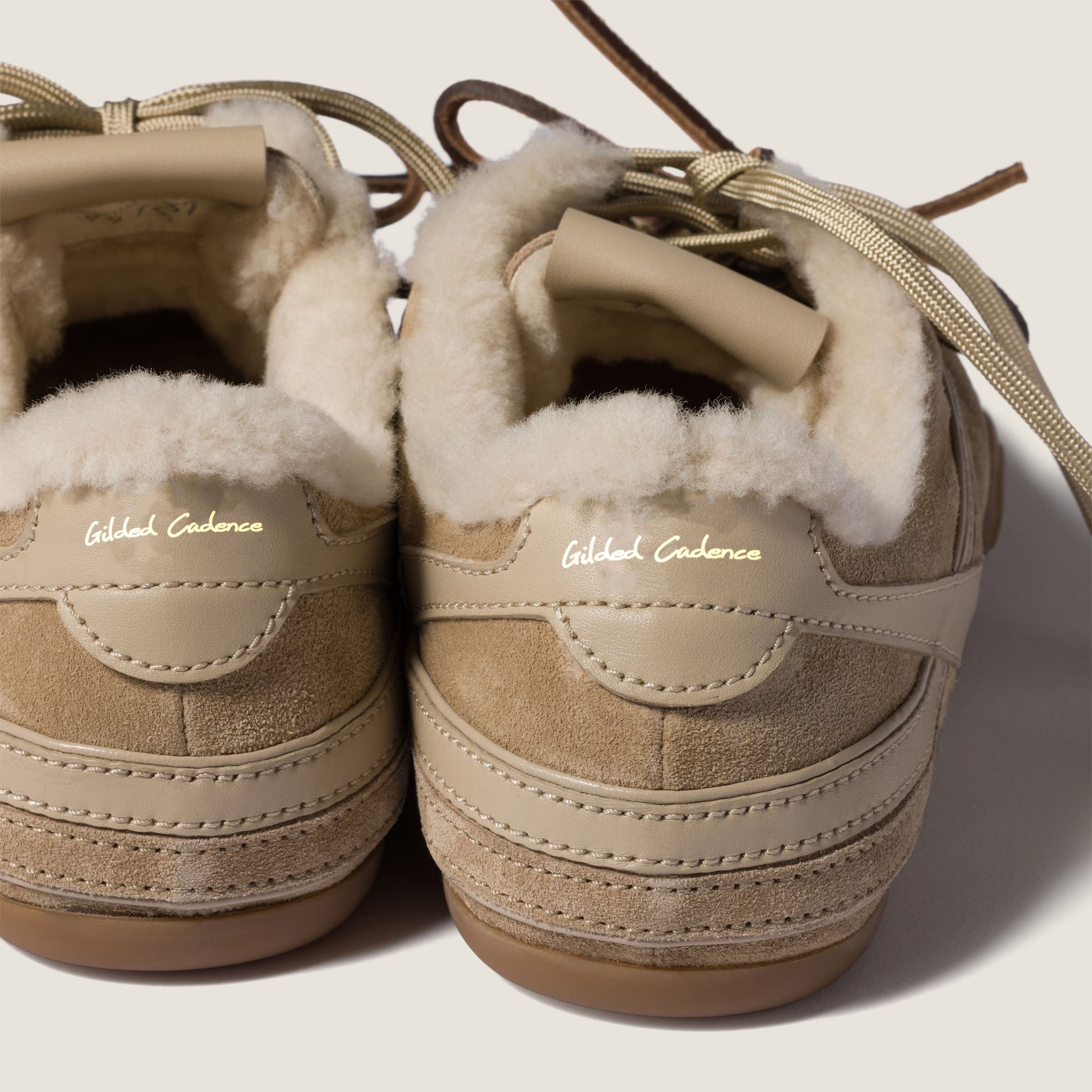 Suede & Shearling Retro Sneakers