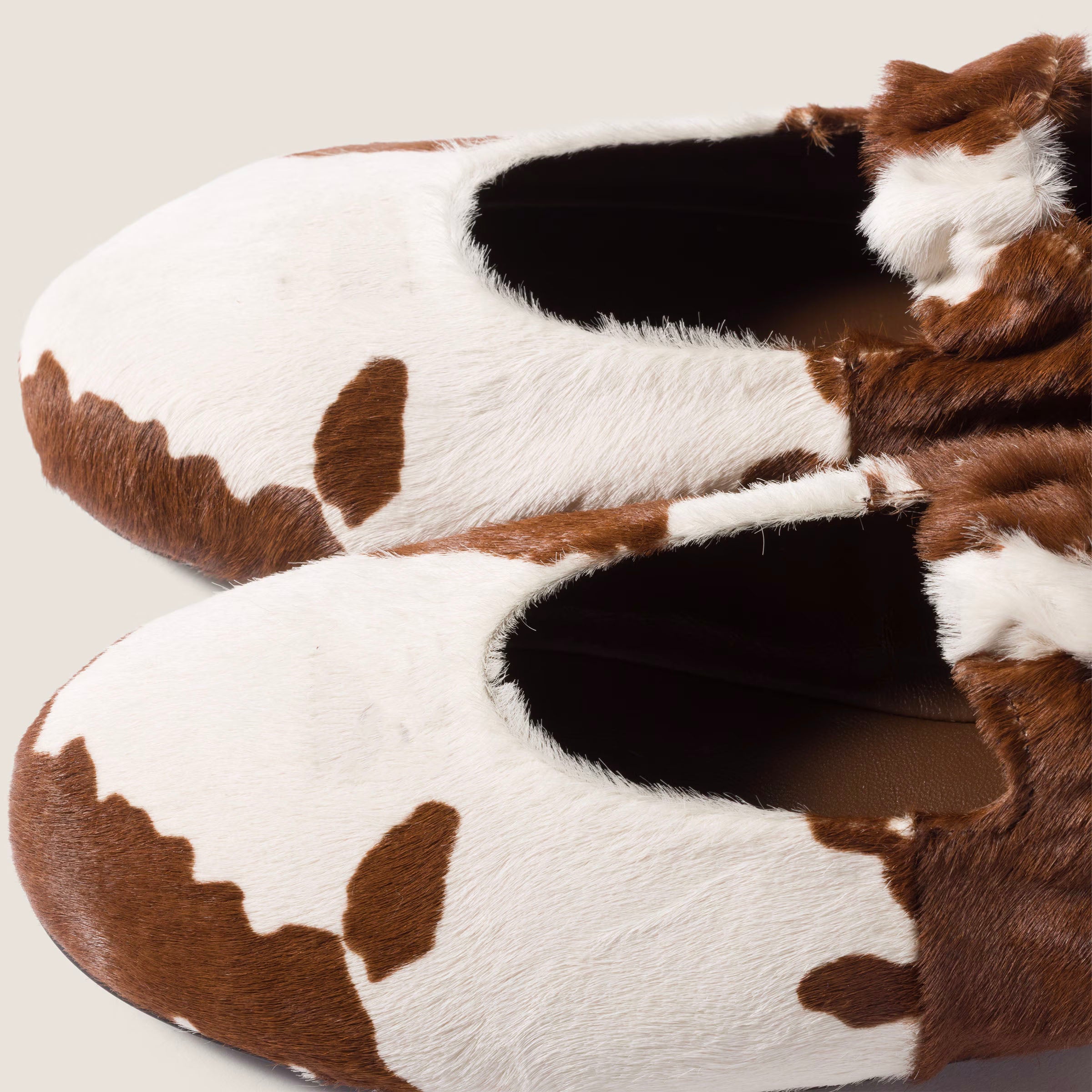 Ruches printed leather ballerinas