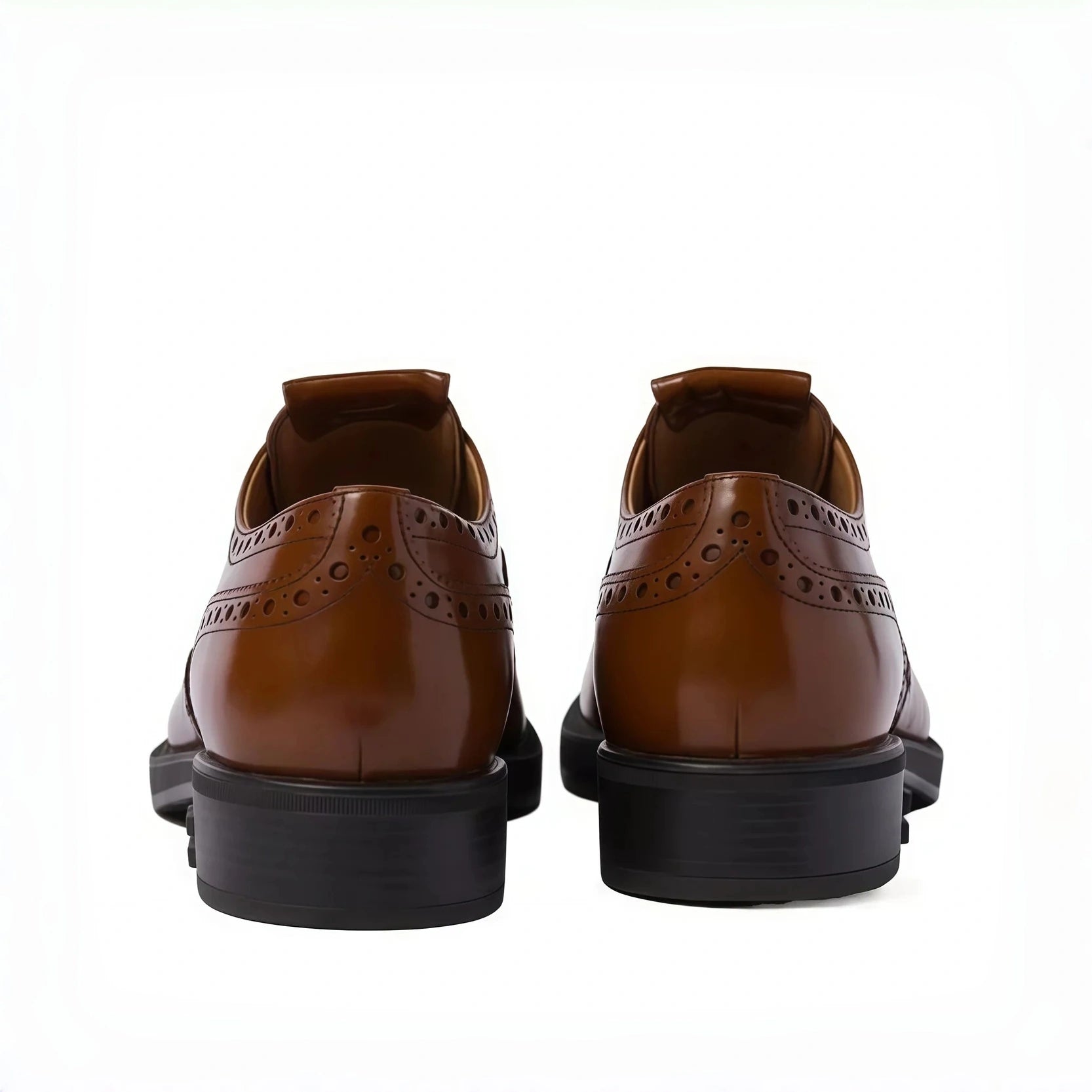 Tan Polished Leather Wingtip Brogues