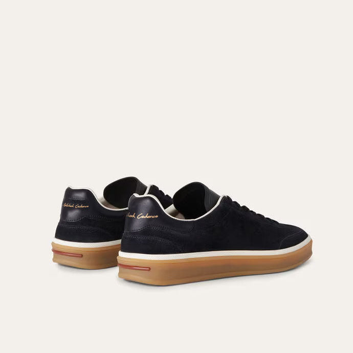 Black Suede Tennis Walk Sneakers