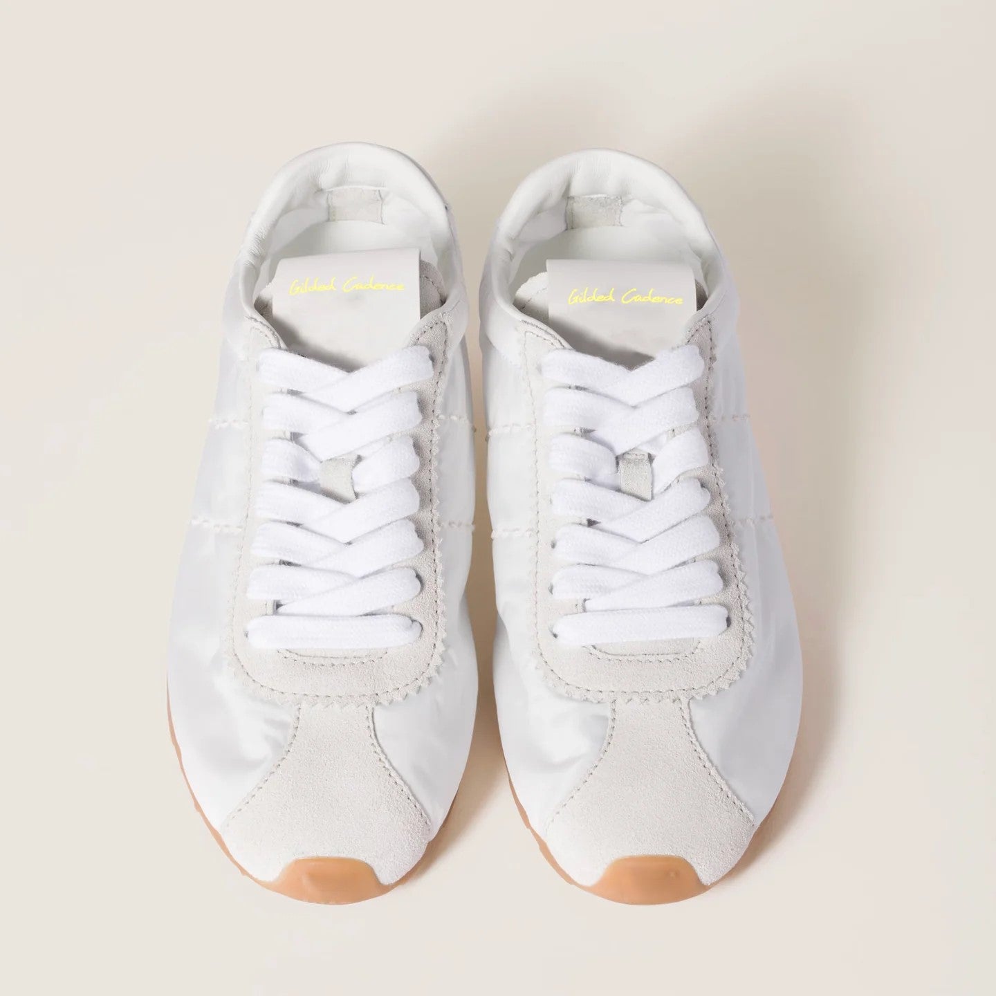 Plume technical fabric and suede sneakers